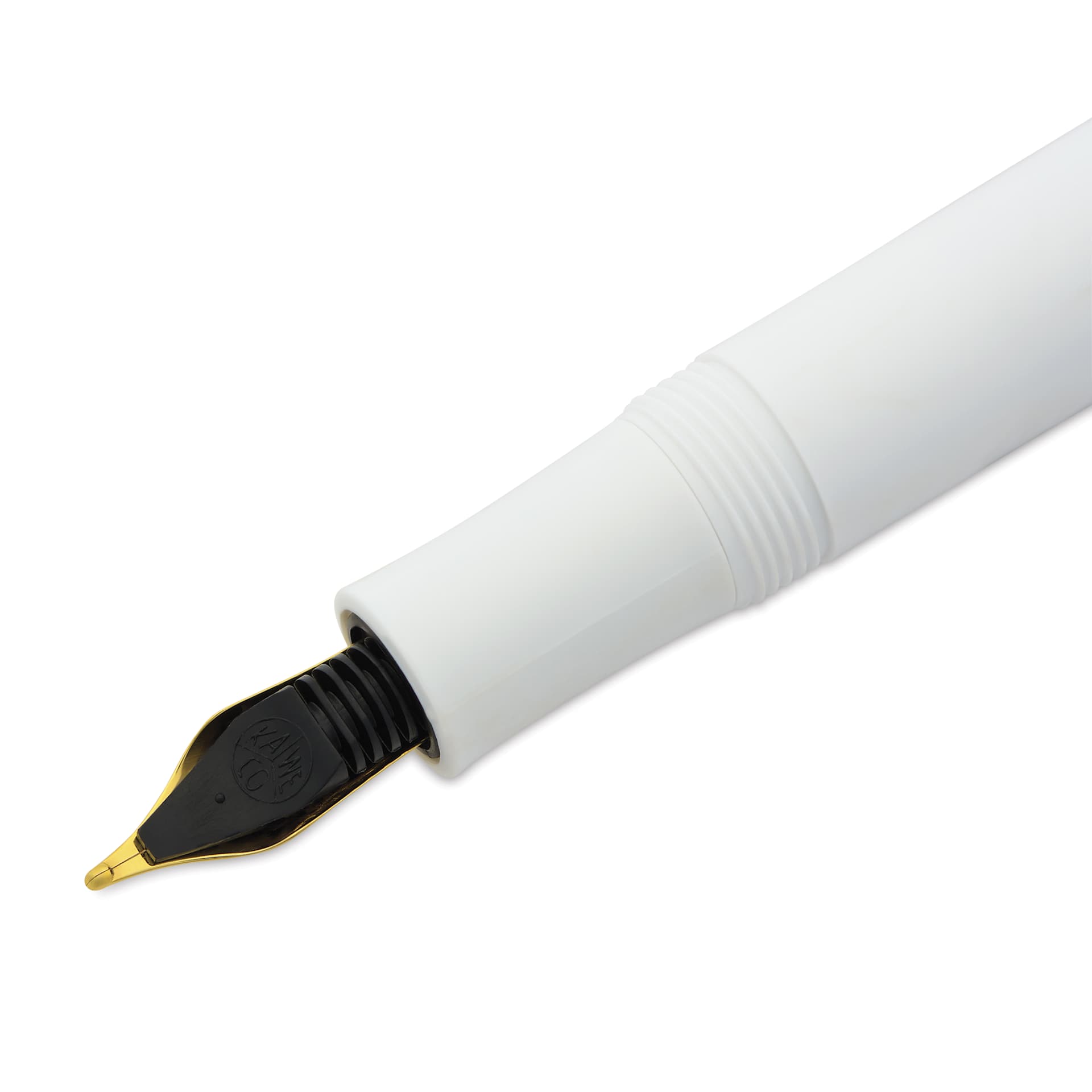 Kaweco Classic Sport Fountain Pen - White, Extra-Broad, close-up of the ink feed