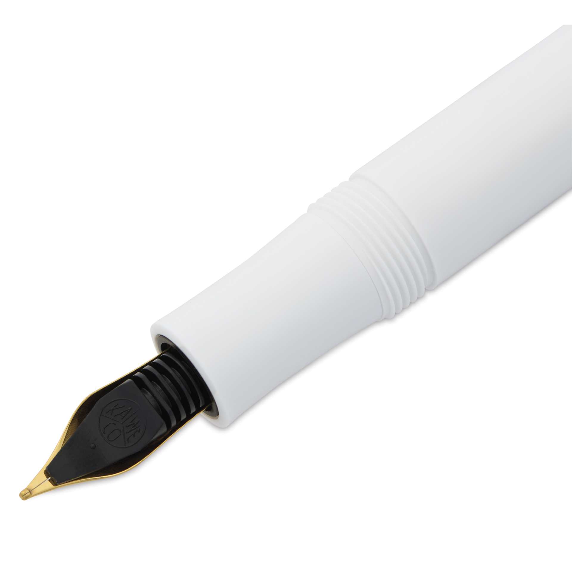 Kaweco Classic Sport Fountain Pen - White, Medium, close-up of the ink feed