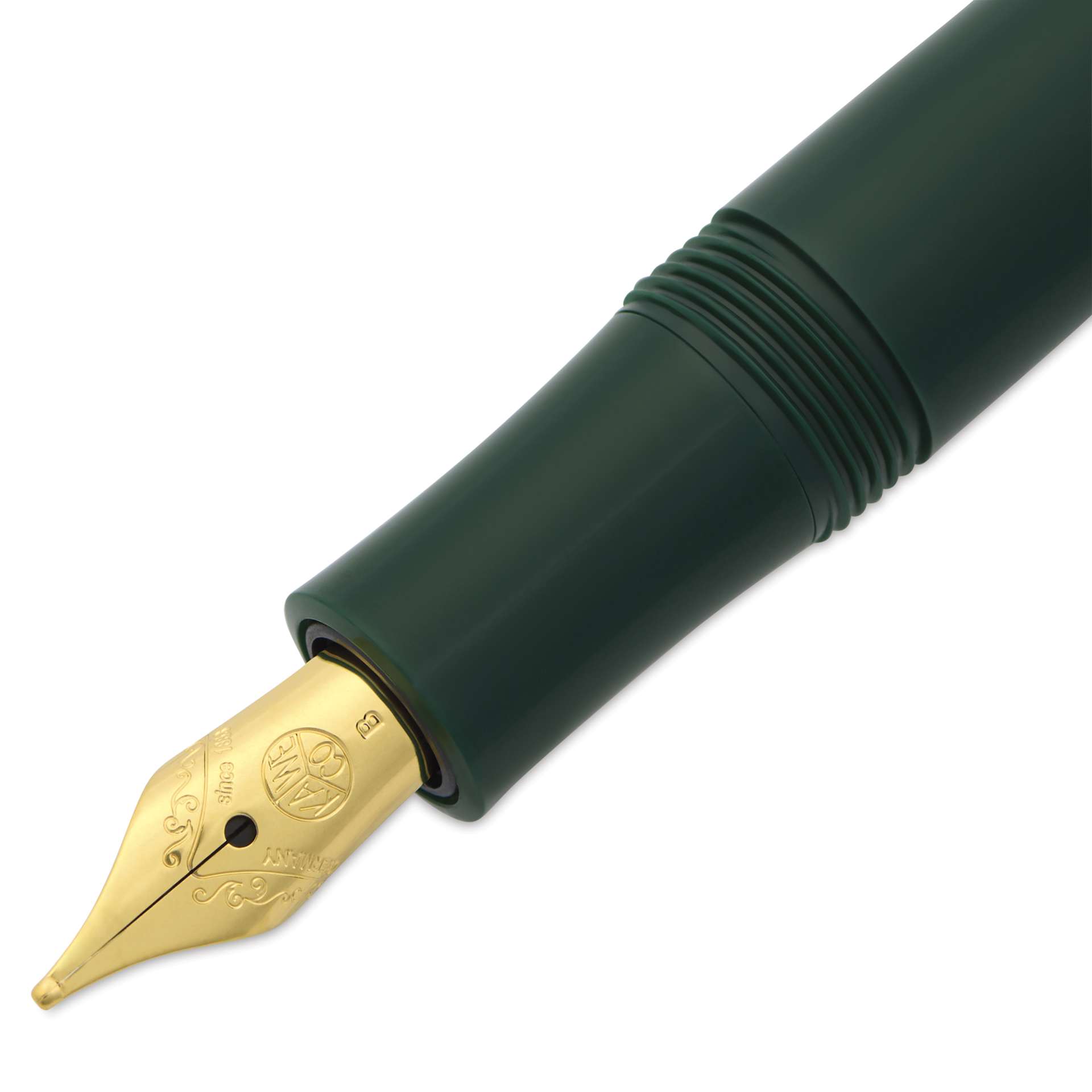 Kaweco Classic Sport Fountain Pen - Green, Broad, close-up of the nib
