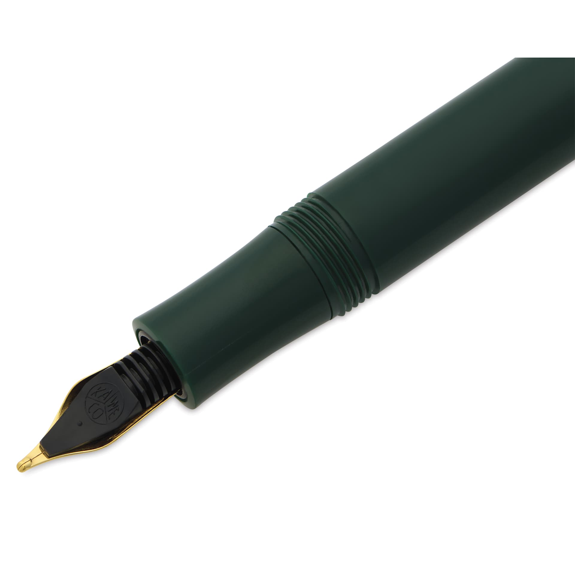 Kaweco Classic Sport Fountain Pen - Green, Extra-Broad, close-up of the ink feed