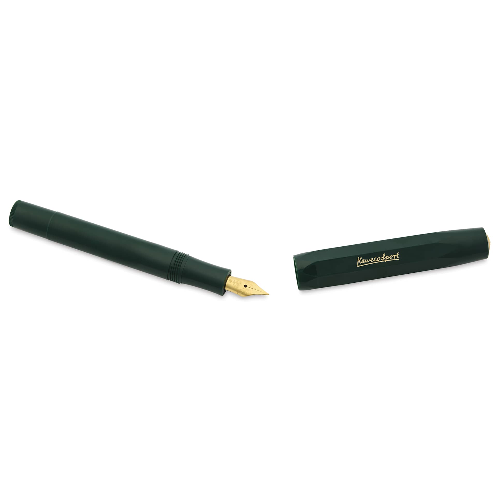 Kaweco Classic Sport Fountain Pen - Green, Extra-Fine, cap removed