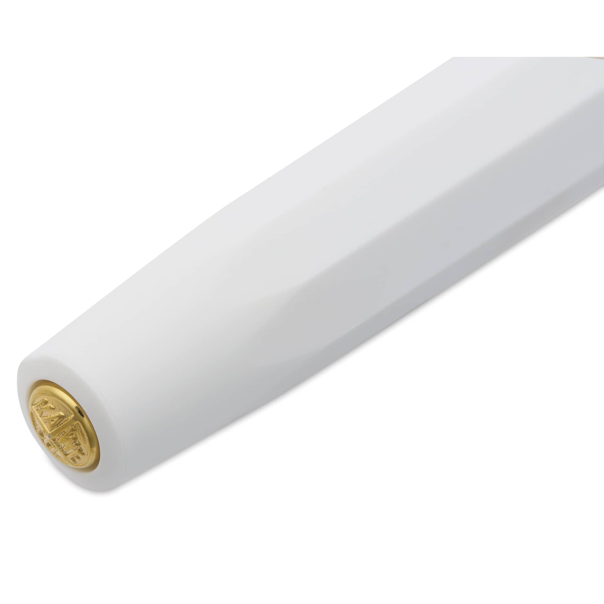 Kaweco Classic Sport Rollerball Pen - White, close-up of the brand's seal on the cap