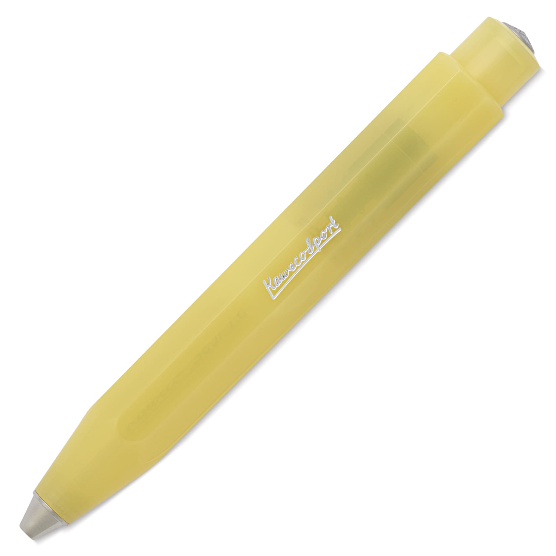 Kaweco Frosted Sport Ballpoint Pen - Sweet Banana - retracted