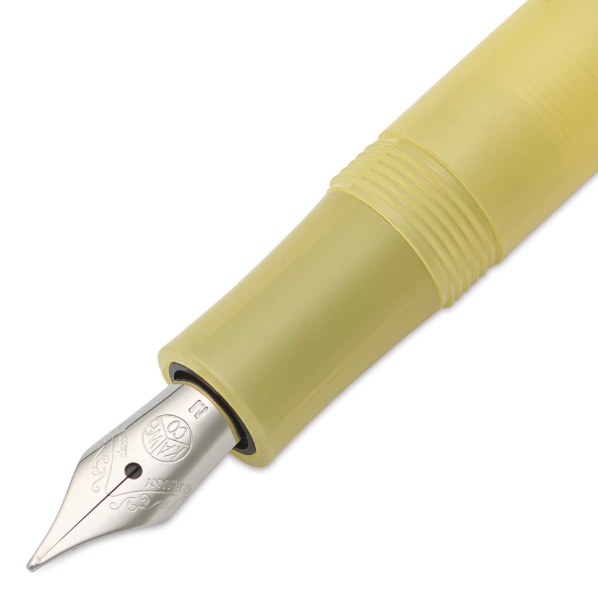 Kaweco Frosted Sport Fountain Pen - Sweet Banana, Medium, close-up of the nib