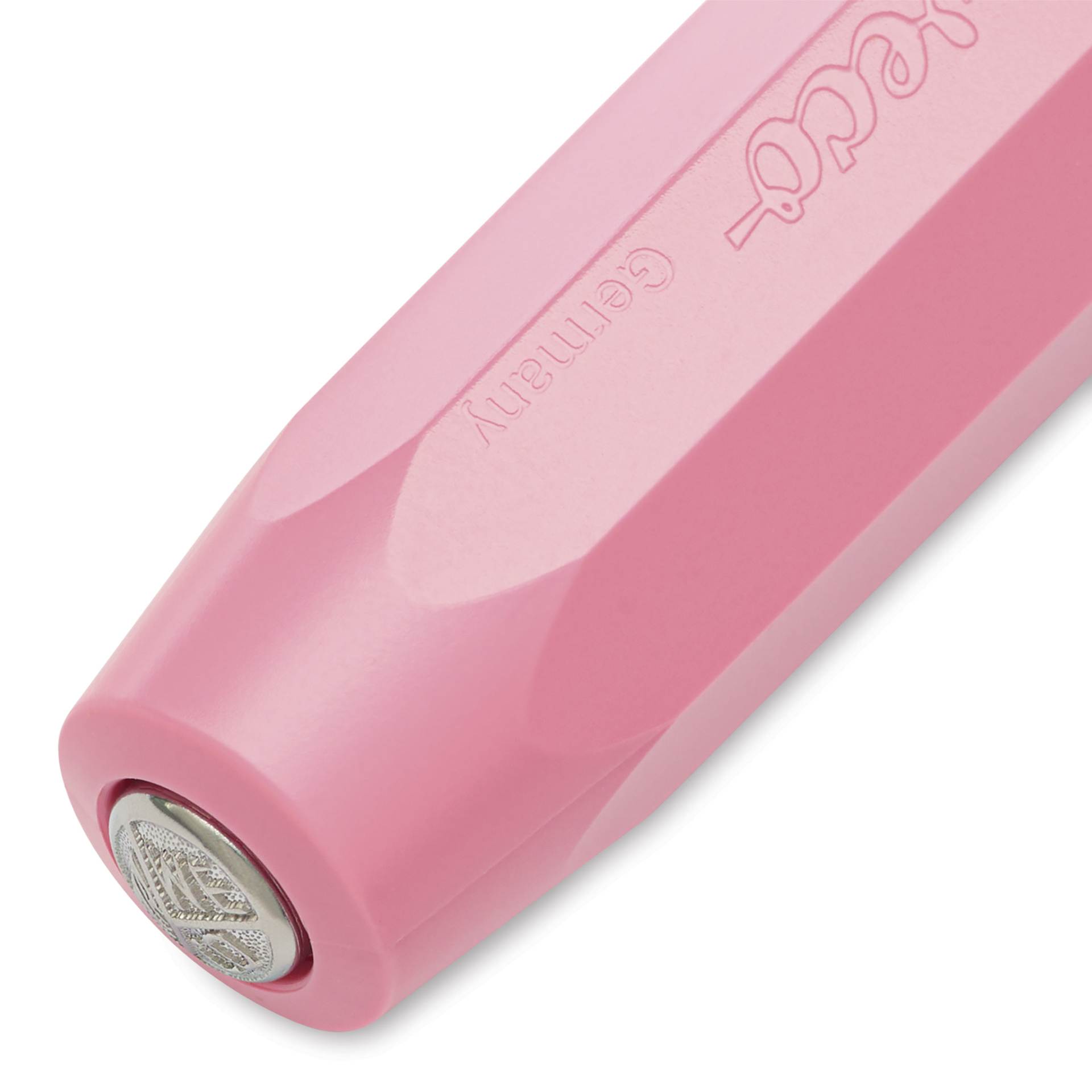 Kaweco Perkeo Fountain Pen - Blossom, Medium, close-up of the brand's seal on the cap