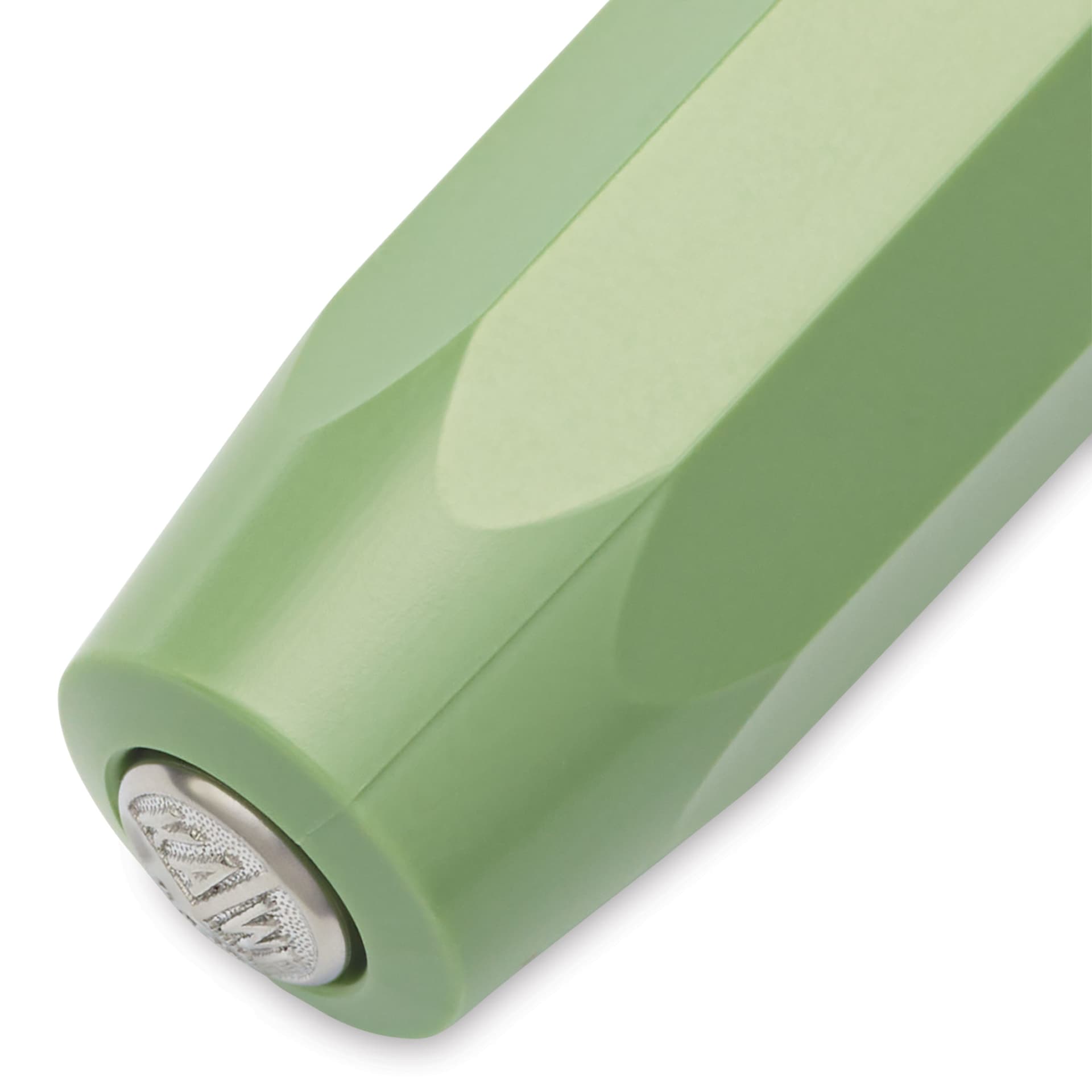 Kaweco Perkeo Fountain Pen - Green, Fine, close-up of the brand's seal on the cap