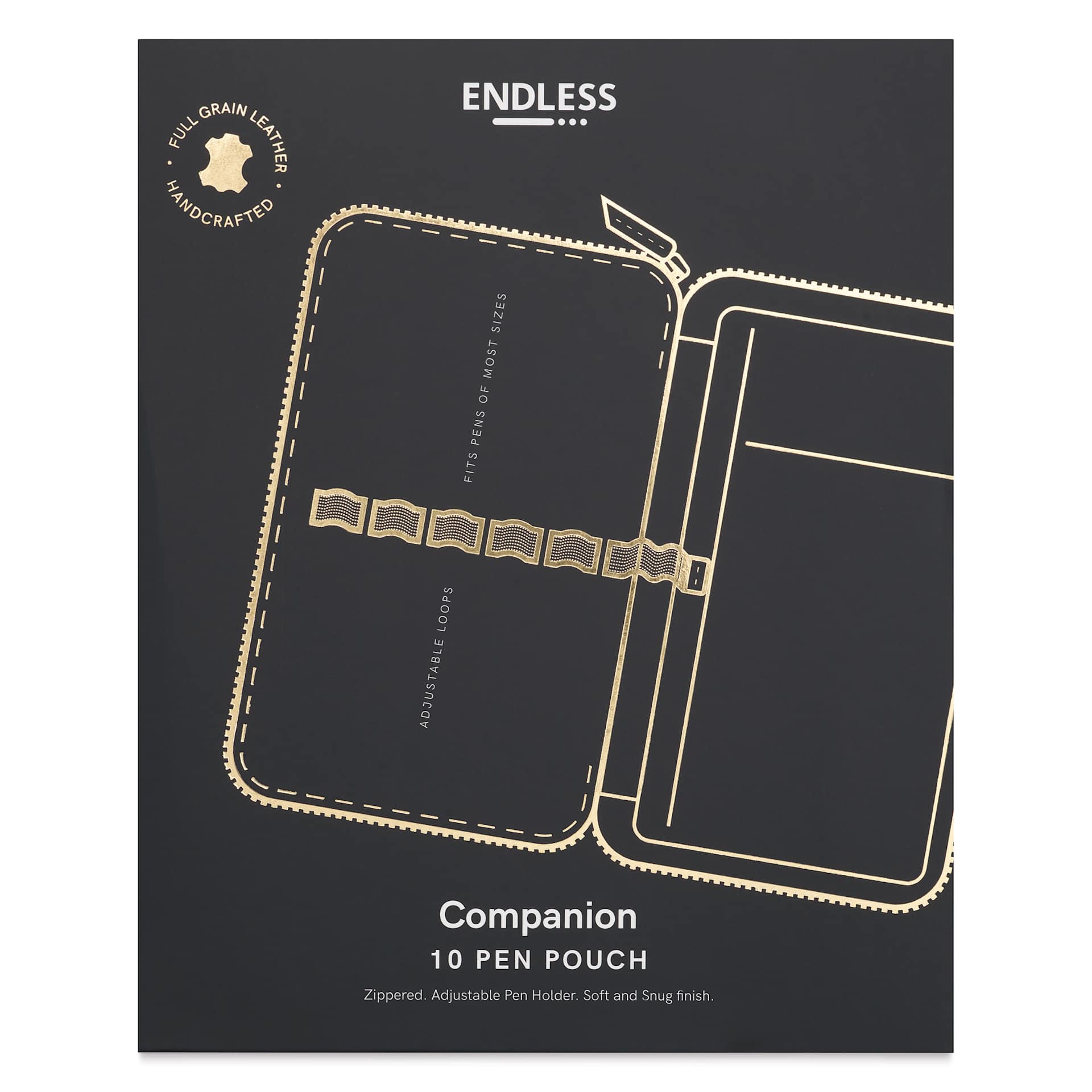 Endless Companion 10 Pen Pouch - Brown, front of the packaging
