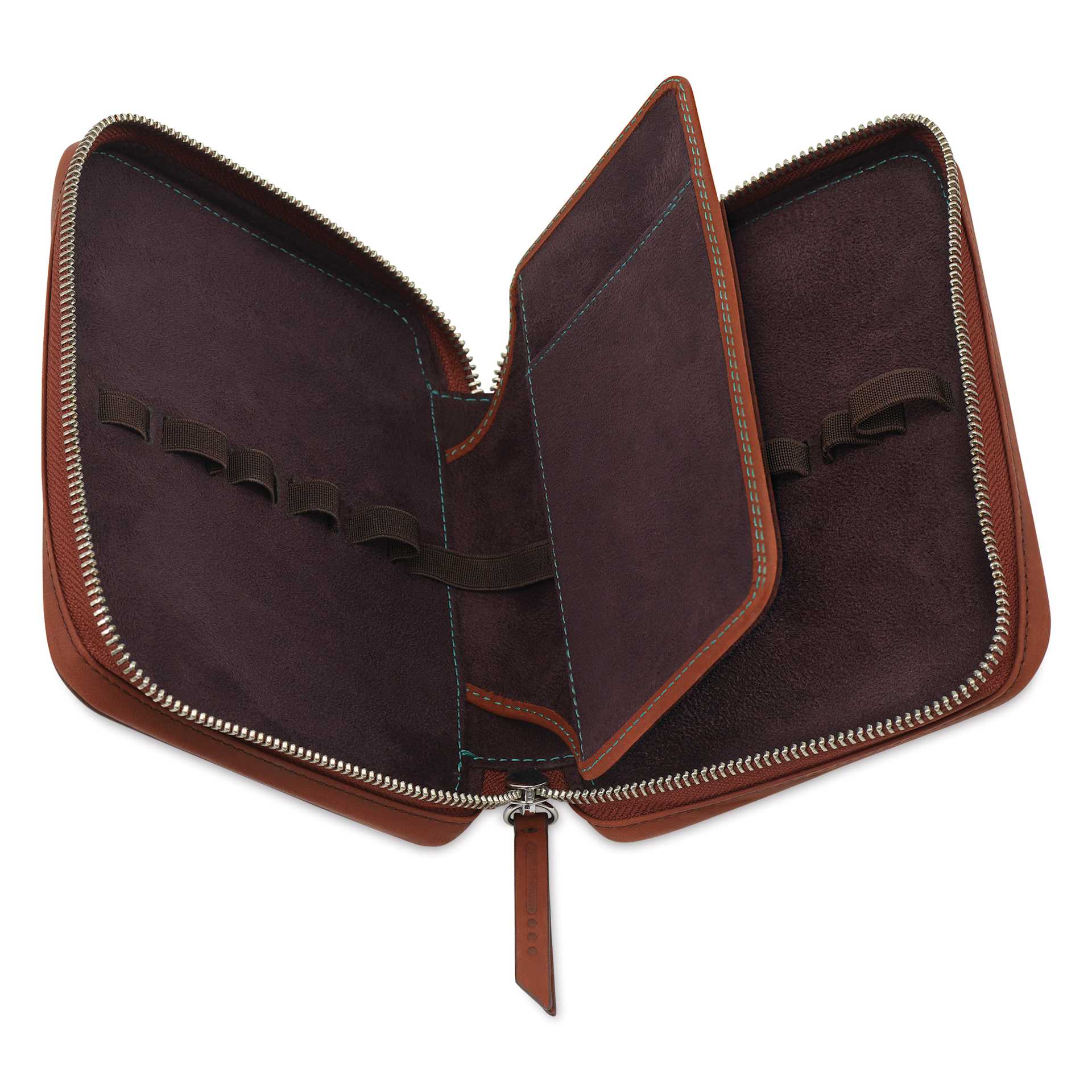 Endless Companion 10 Pen Pouch - Brown, pen case open