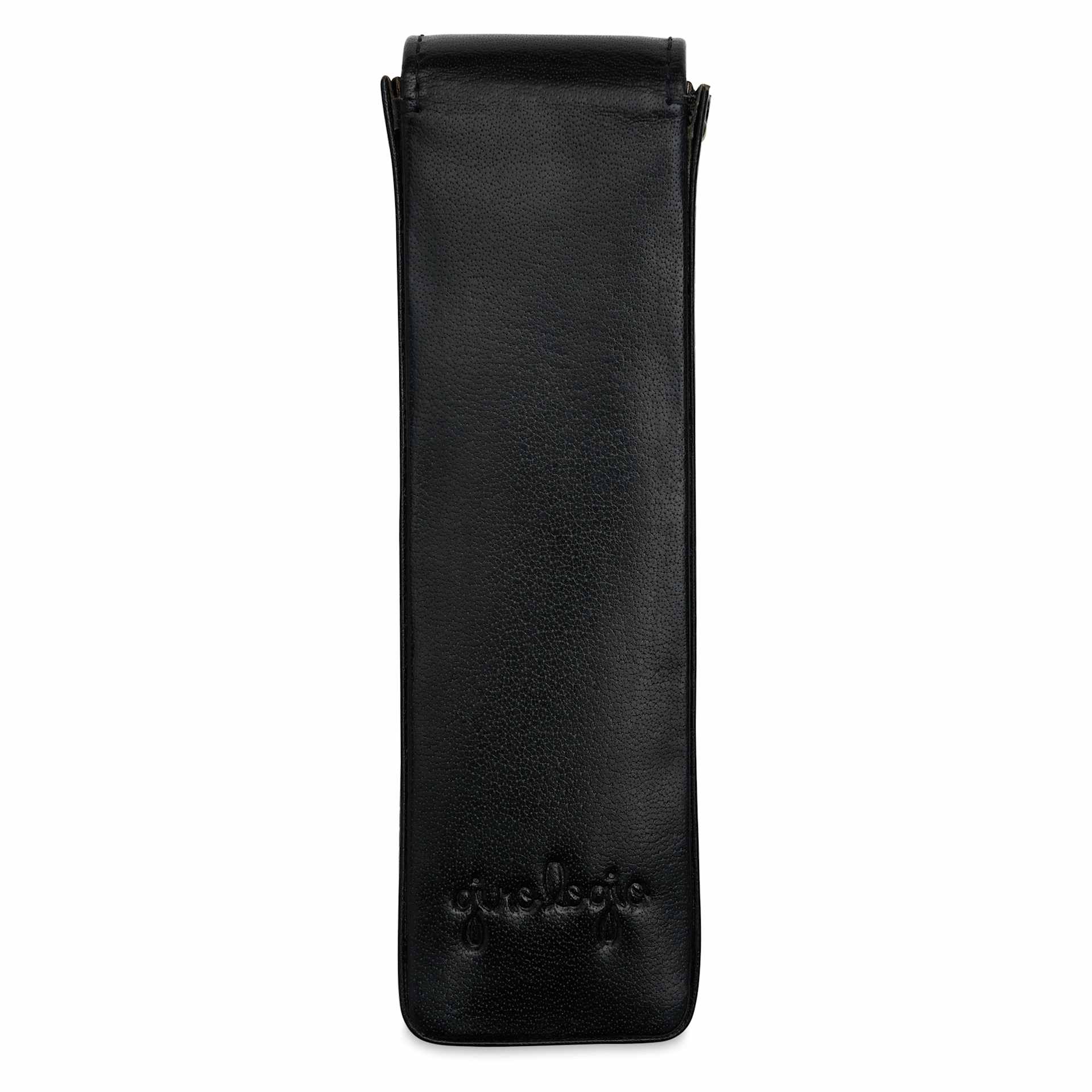 Girologio 2 Leather Pen Case - Black, back of the case