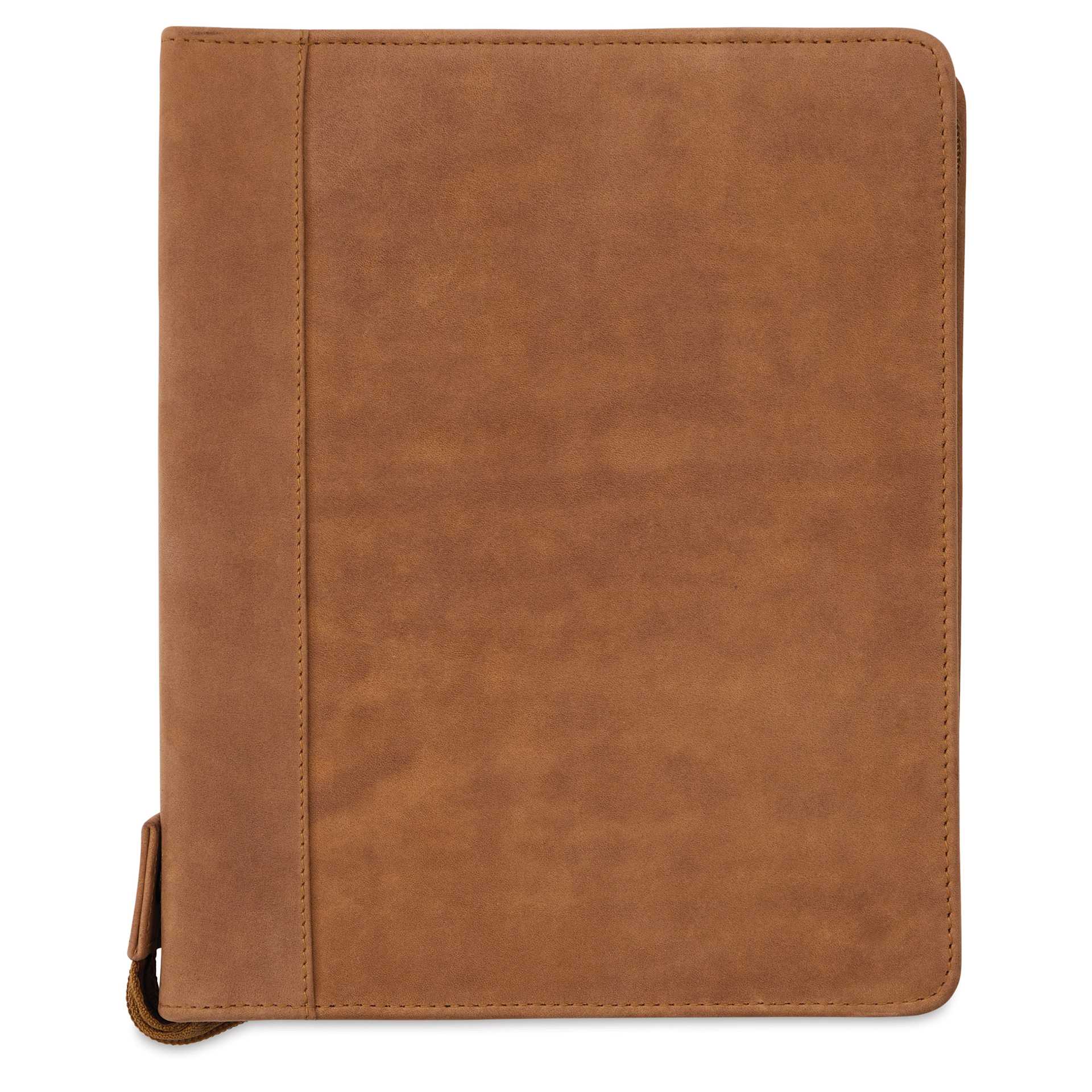 Girologio 24 Pen Leather Zip Case - Saddle Tan, 7.1" x 8.9"