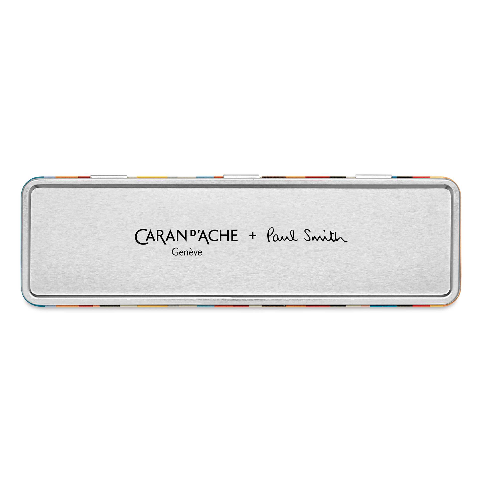 Caran d'Ache Paul Smith Special Edition 849 Mechanical Pencil - Raw Silver, 0.5 mm, front of packaging