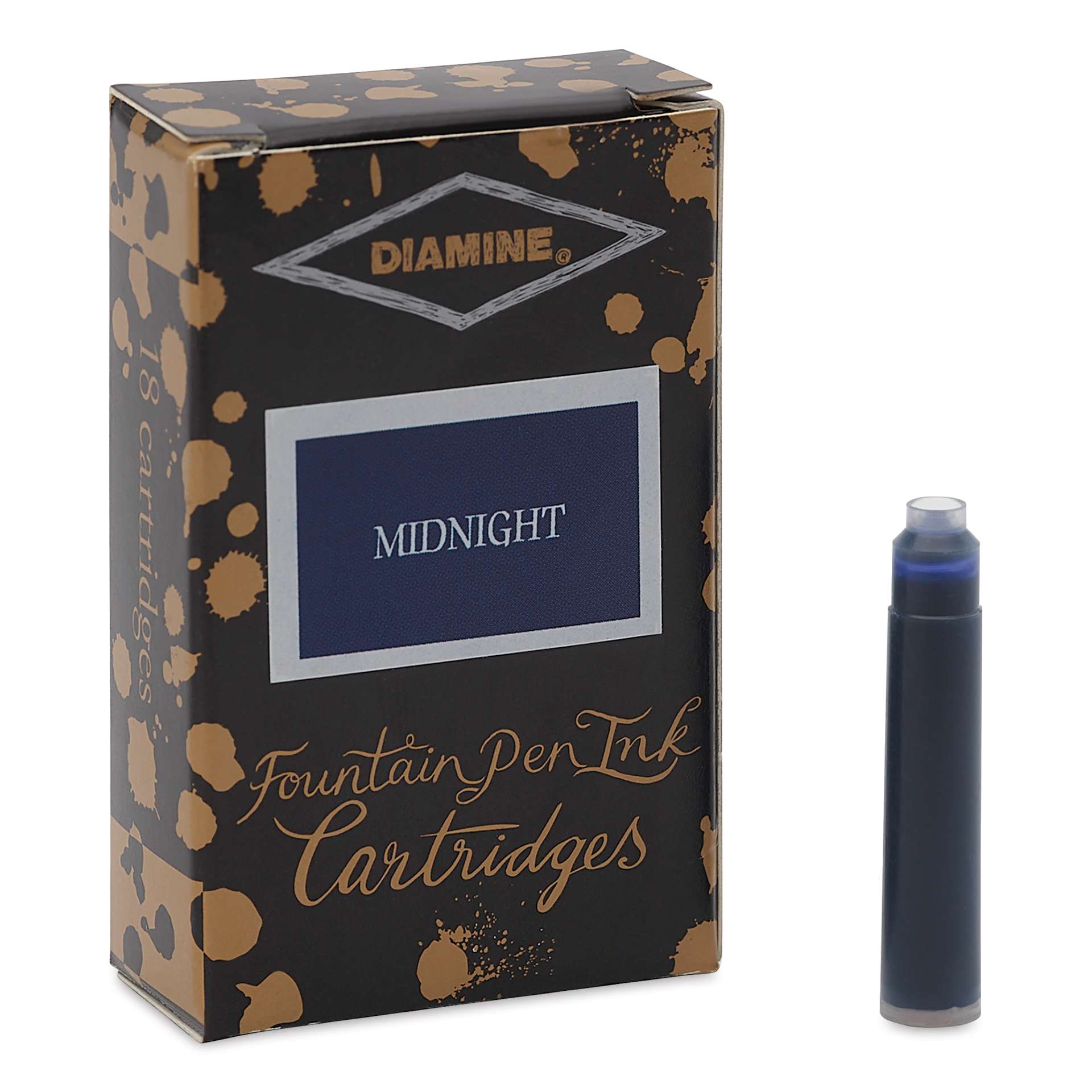 Diamine Ink Cartridges - Pkg of 18, Midnight