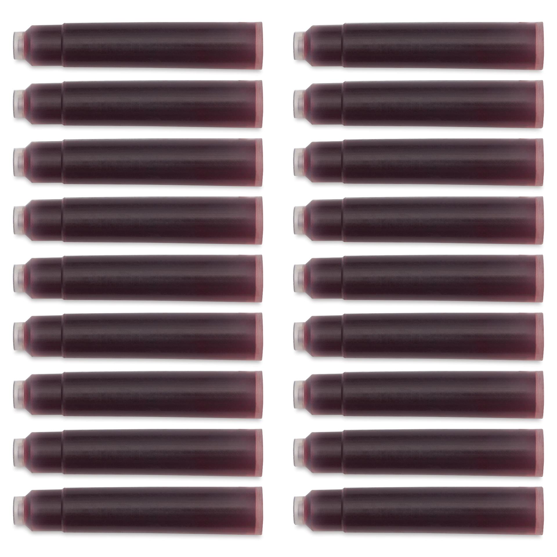 Diamine Ink Cartridges - Pkg of 18, Wild Strawberry, contents