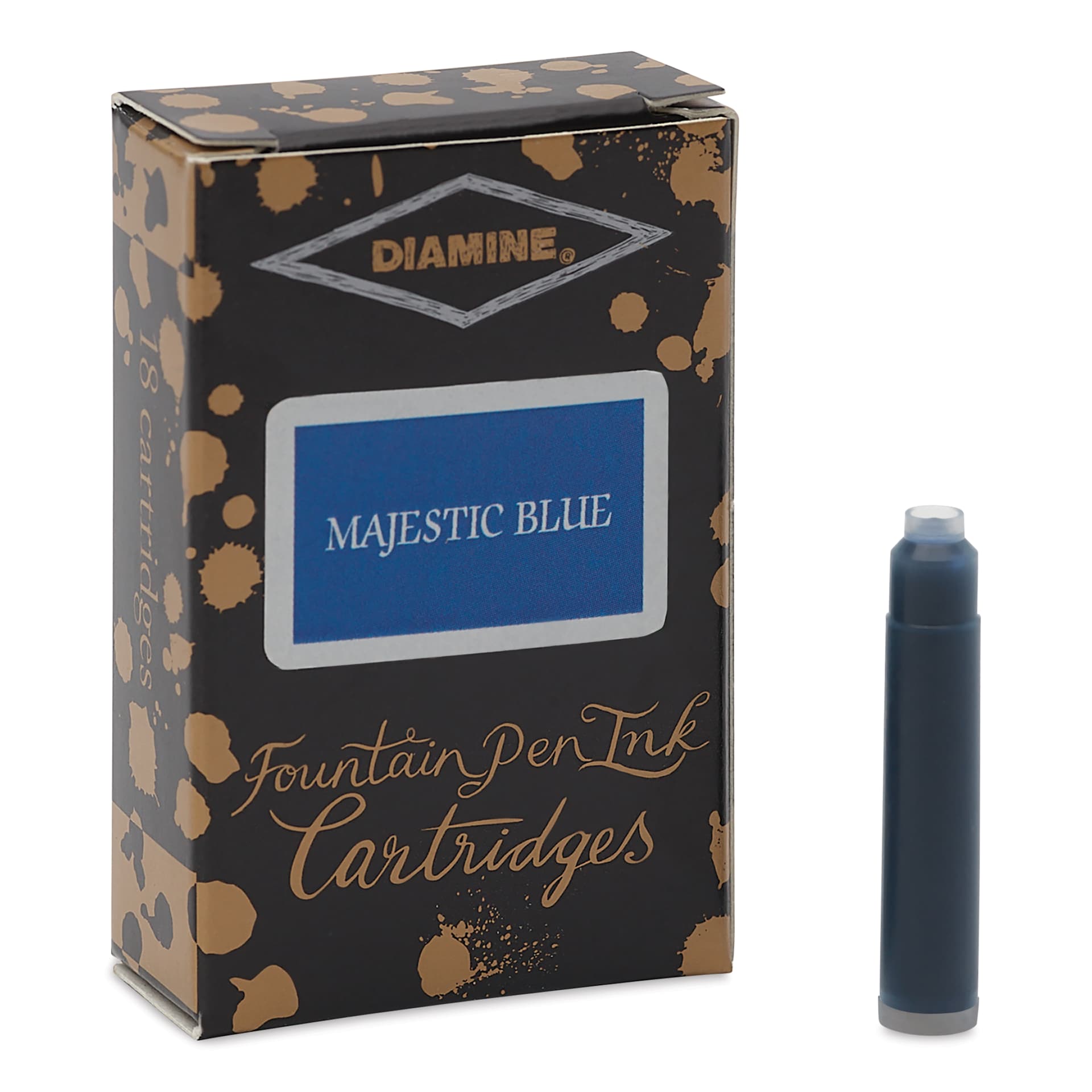 Diamine Ink Cartridges - Pkg of 18, Majestic Blue
