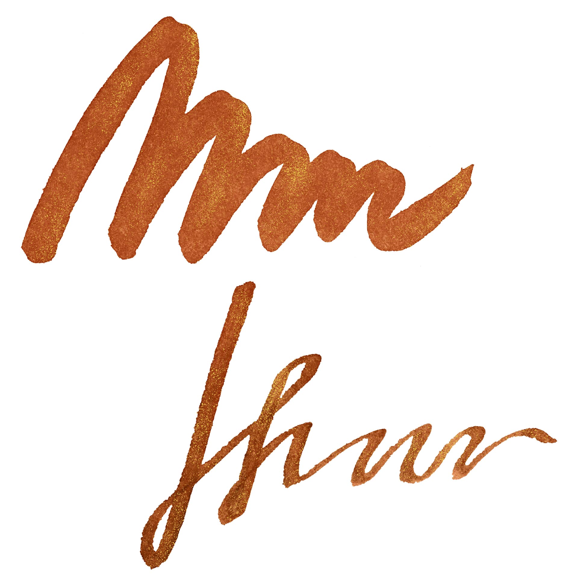 Diamine Shimmer Fountain Pen Ink - Caramel Sparkle swatch