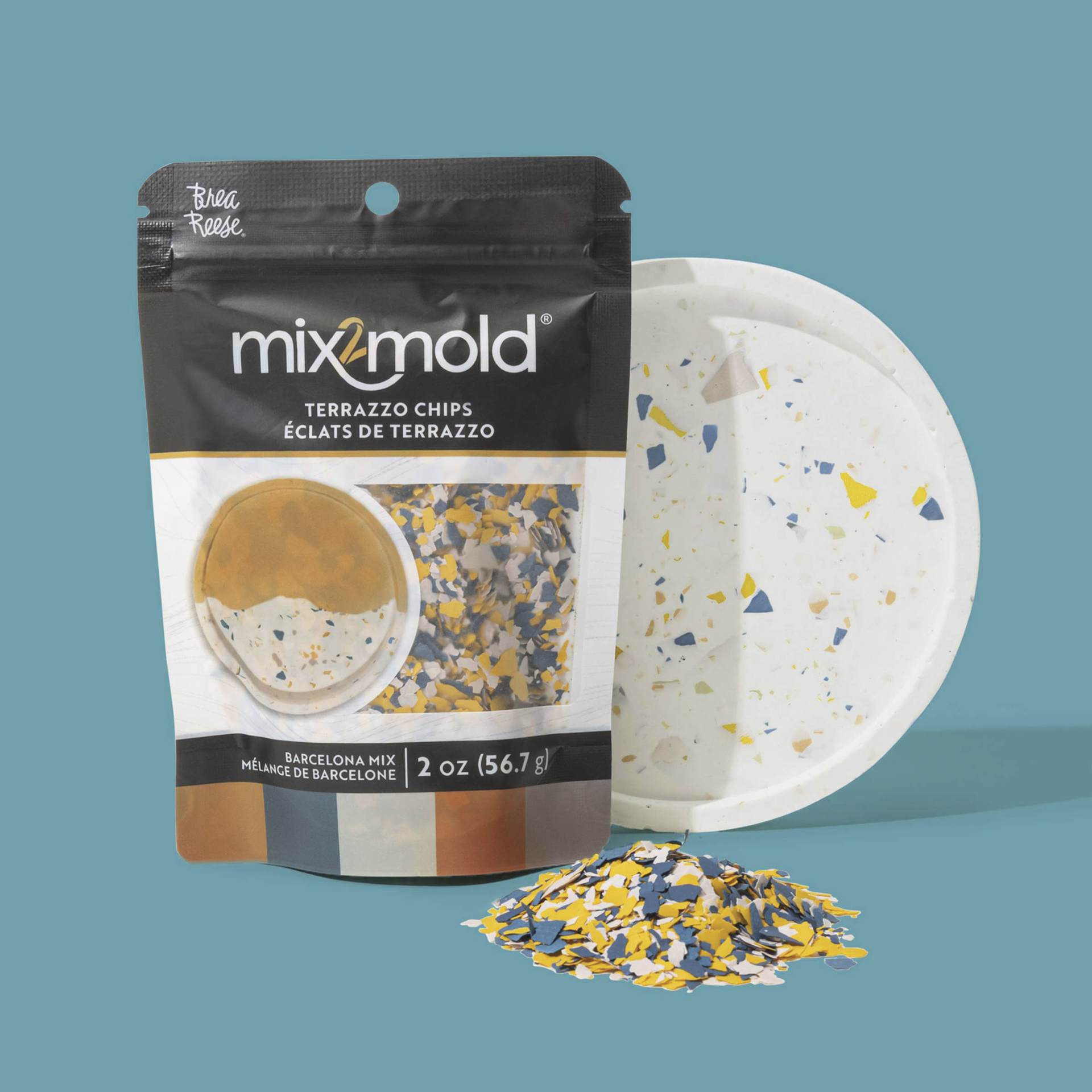 Brea Reese Mix2Mold Terrazzo Chips - Barcelona Colors Mix, 2 oz
