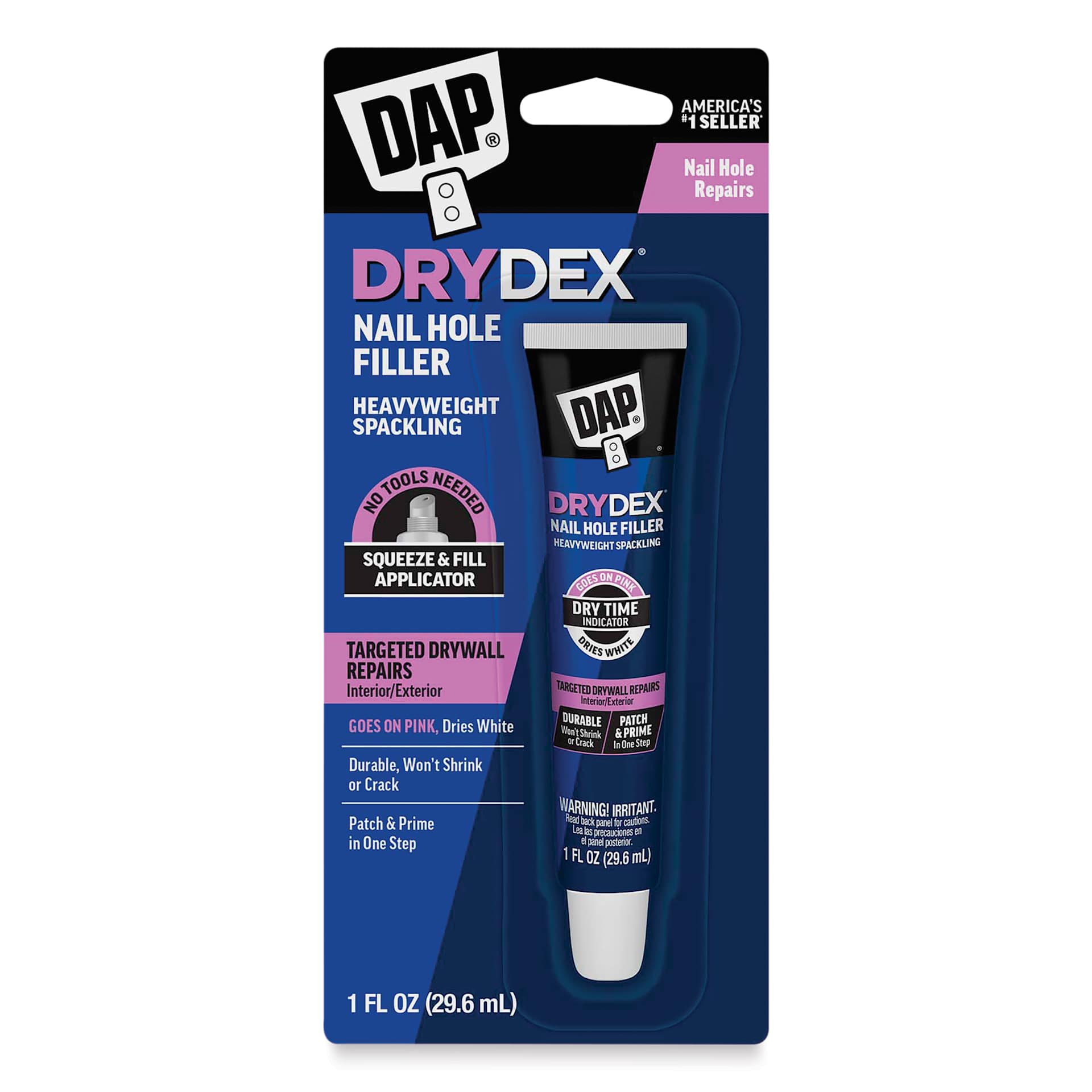 DAP DryDex Nail Hole Filler - 1 oz Tube front of packaging