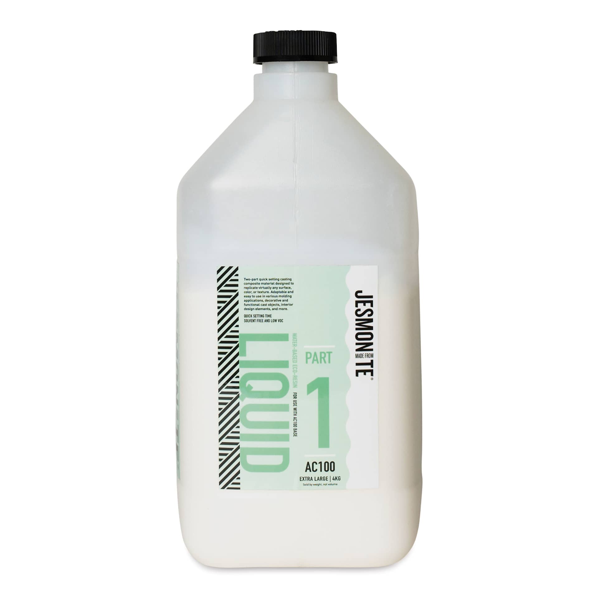 Jesmonite AC100 Eco-Resin - Acrylic Liquid, Extra-Large, 4 kg Bottle