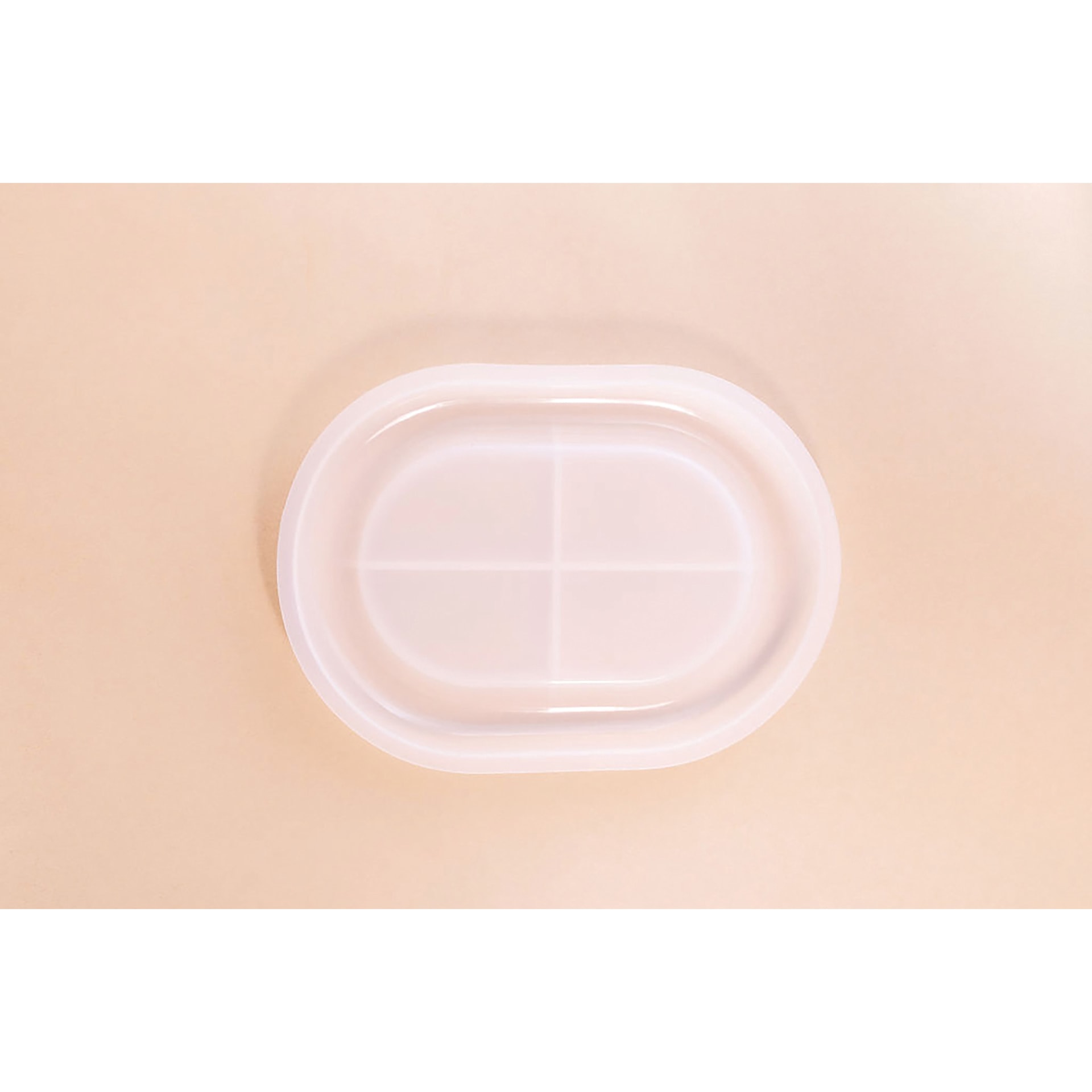 Jesmonite Silicone Tray Mold - Wide Edge Oval Tray out of packaging