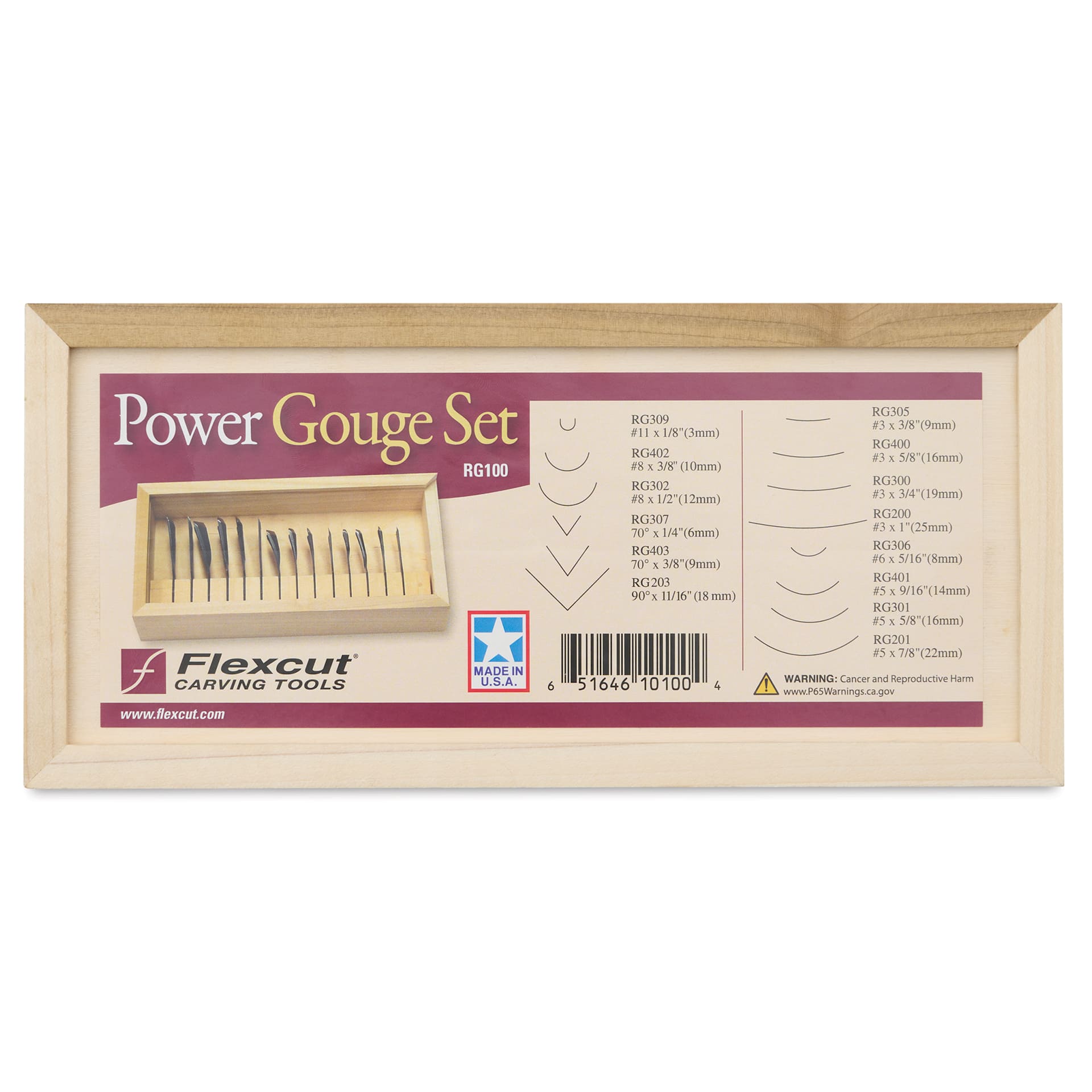Flexcut Power Gouges - Set of 14 - front of packaging