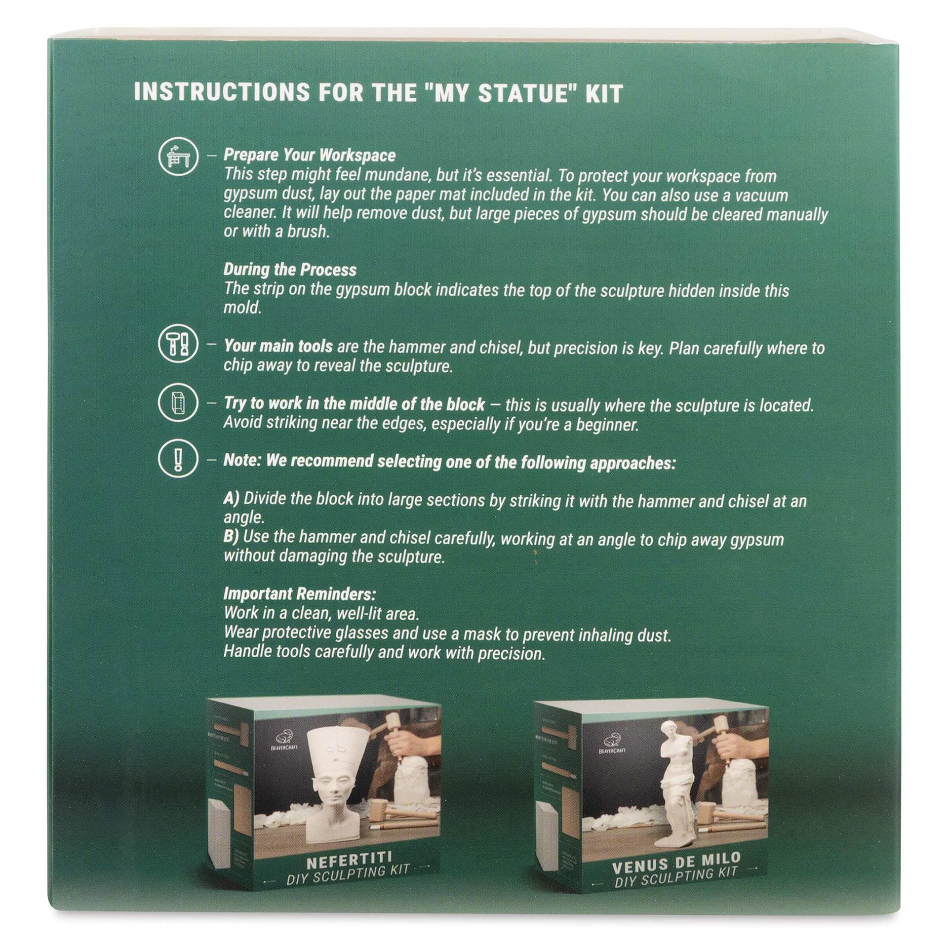 BeaverCraft DIY Sculpting Kit - Terracotta Warrior instructions