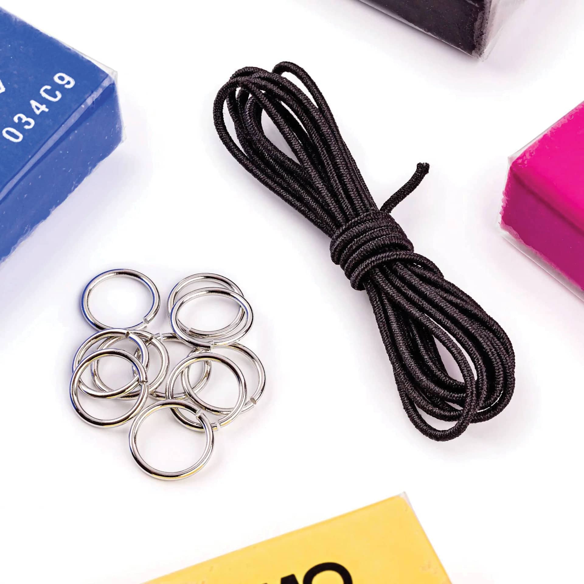 Staedtler Fimo Leather Effect Tassel Kit - close-up of kit components