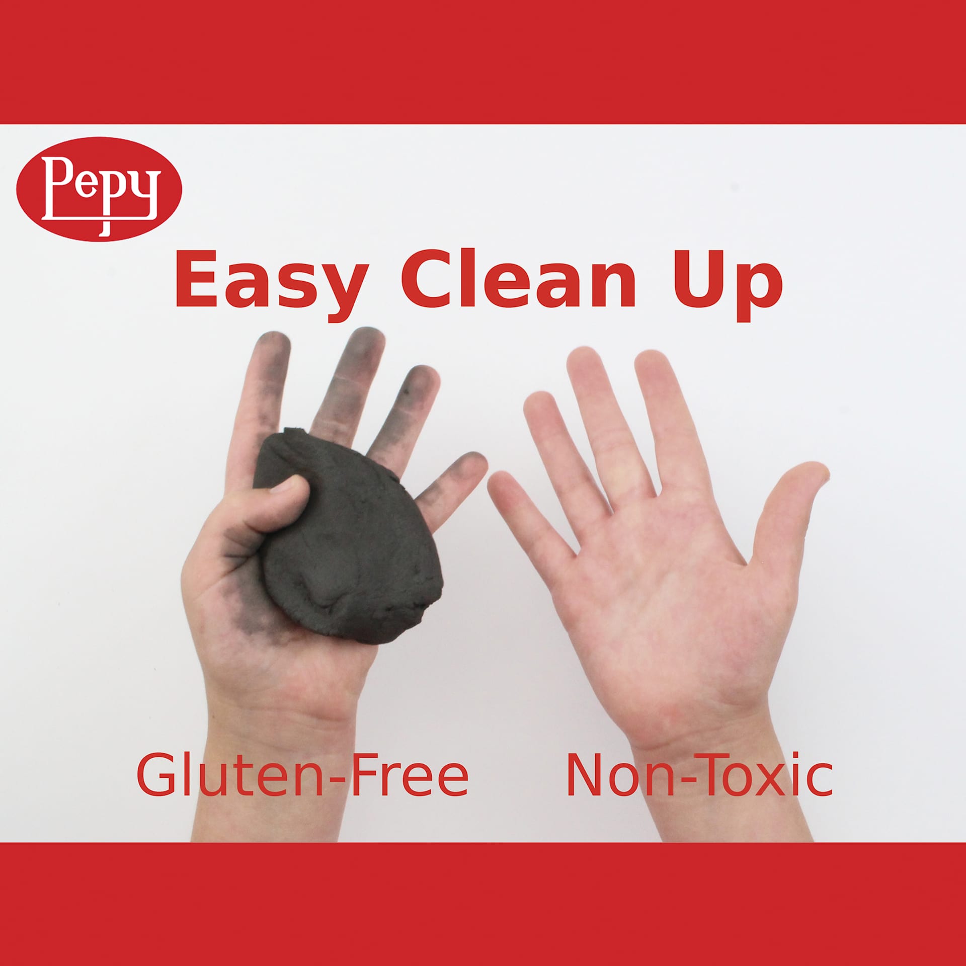 Pepy Air Dry Clay - Black, 1.1 lb - Easy Clean Up, Gluten-Free, and Non-Toxic