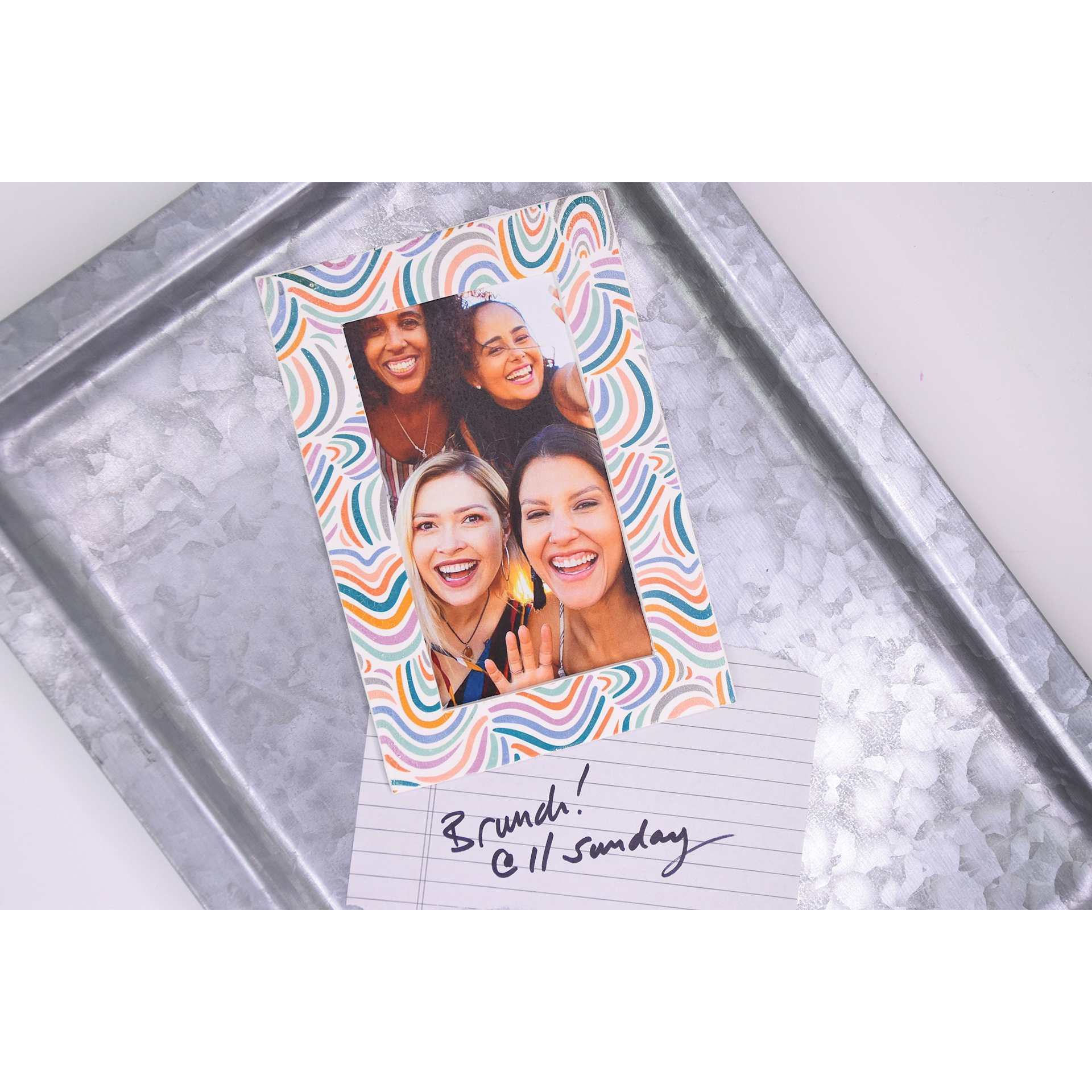 Sculpey Clay Transfers - Pkg of 4, Geometric finished frame project