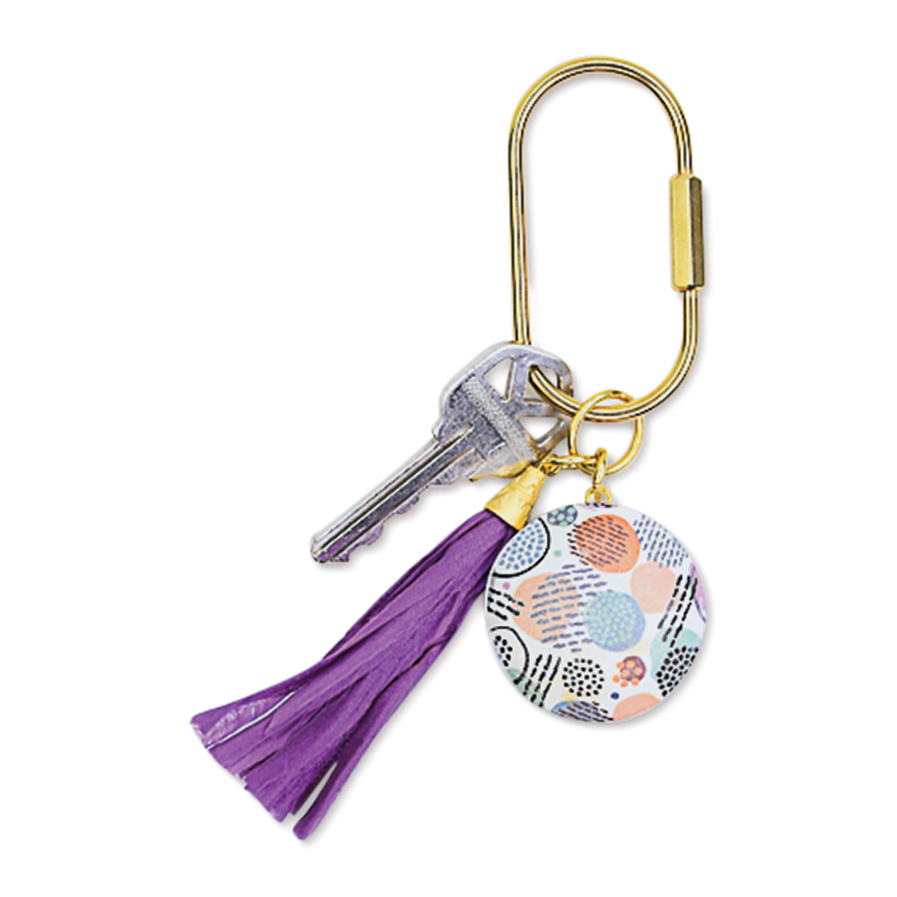Sculpey Clay Transfers - Pkg of 4, Botanicals finished keychain project