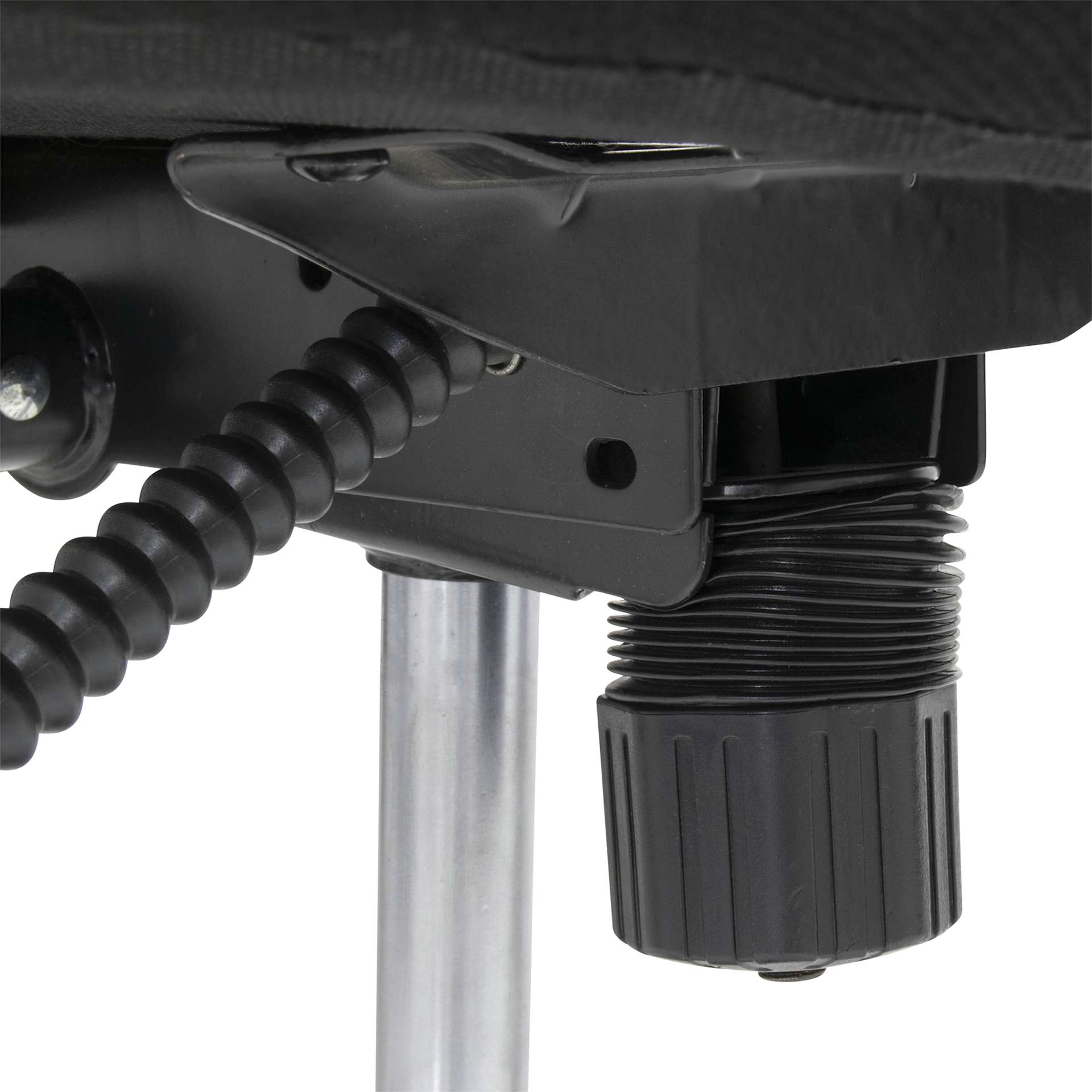 Studio Designs Winslow Drafting Chair, close up of the seat tilt tension control. 