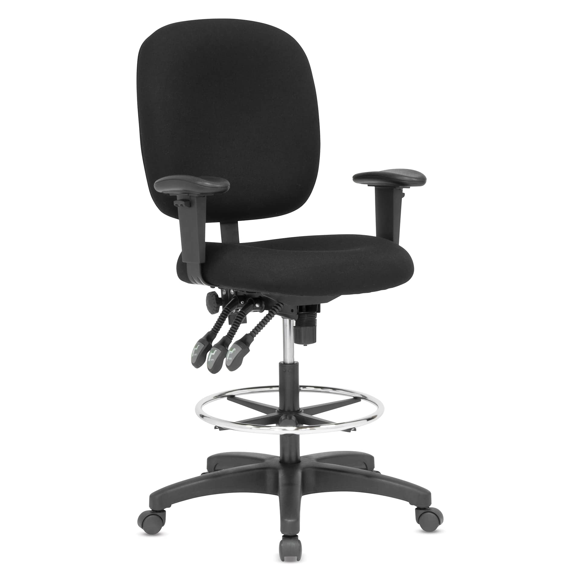 Studio Designs Winslow Drafting Chair, side view of the chair. 
