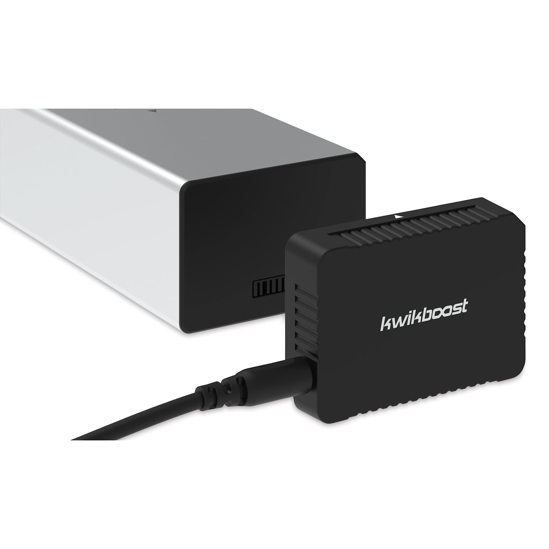 KwikBoost EdgePower Desktop Charging Station System - Personal Use Set, power cable and battery. 
