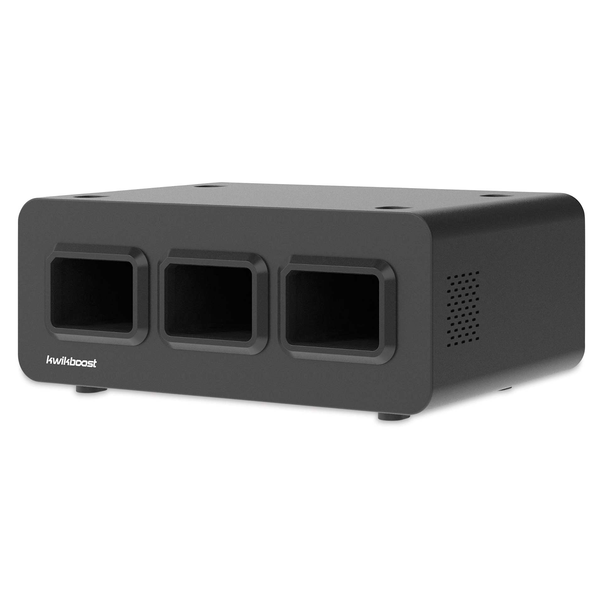 KwikBoost EdgePower Desktop Charging Station System - Light Use Set, 3-bay charging base.