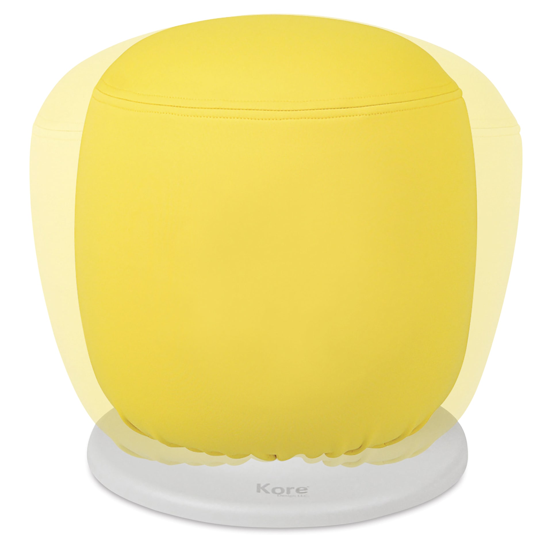 Kore Design Kid’s Adjustable Pivot Stool - Short, Yellow, 13" - 17" - 360° motion