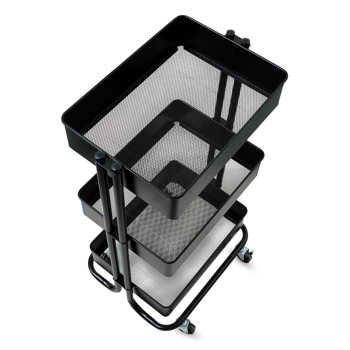 Blick 3-Tier Cart - Black (Top view)