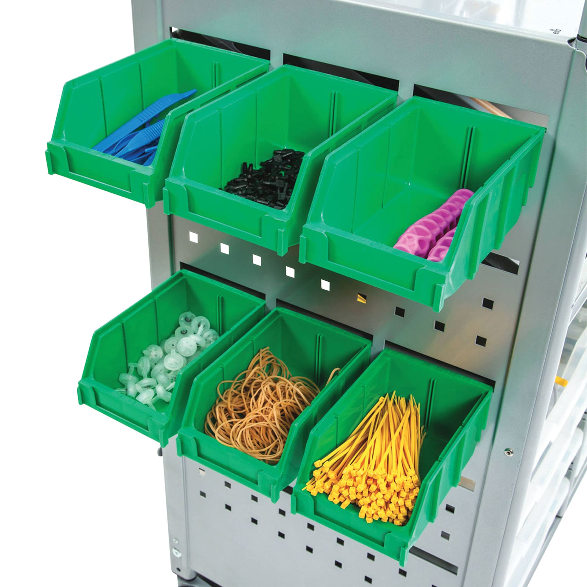 Gratnells Makerspace Cart (side bins filled with supplies, supplies not included)