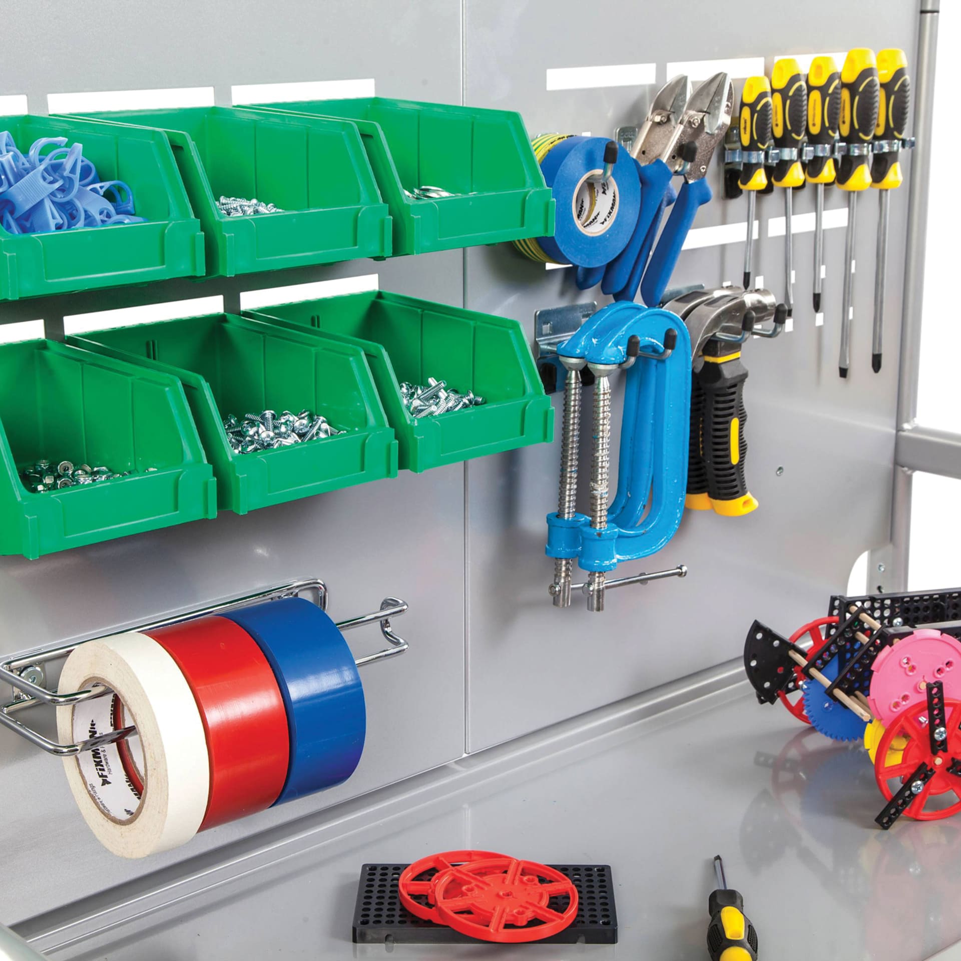 Gratnells Makerspace Cart (customized back panel example, supplies not included)