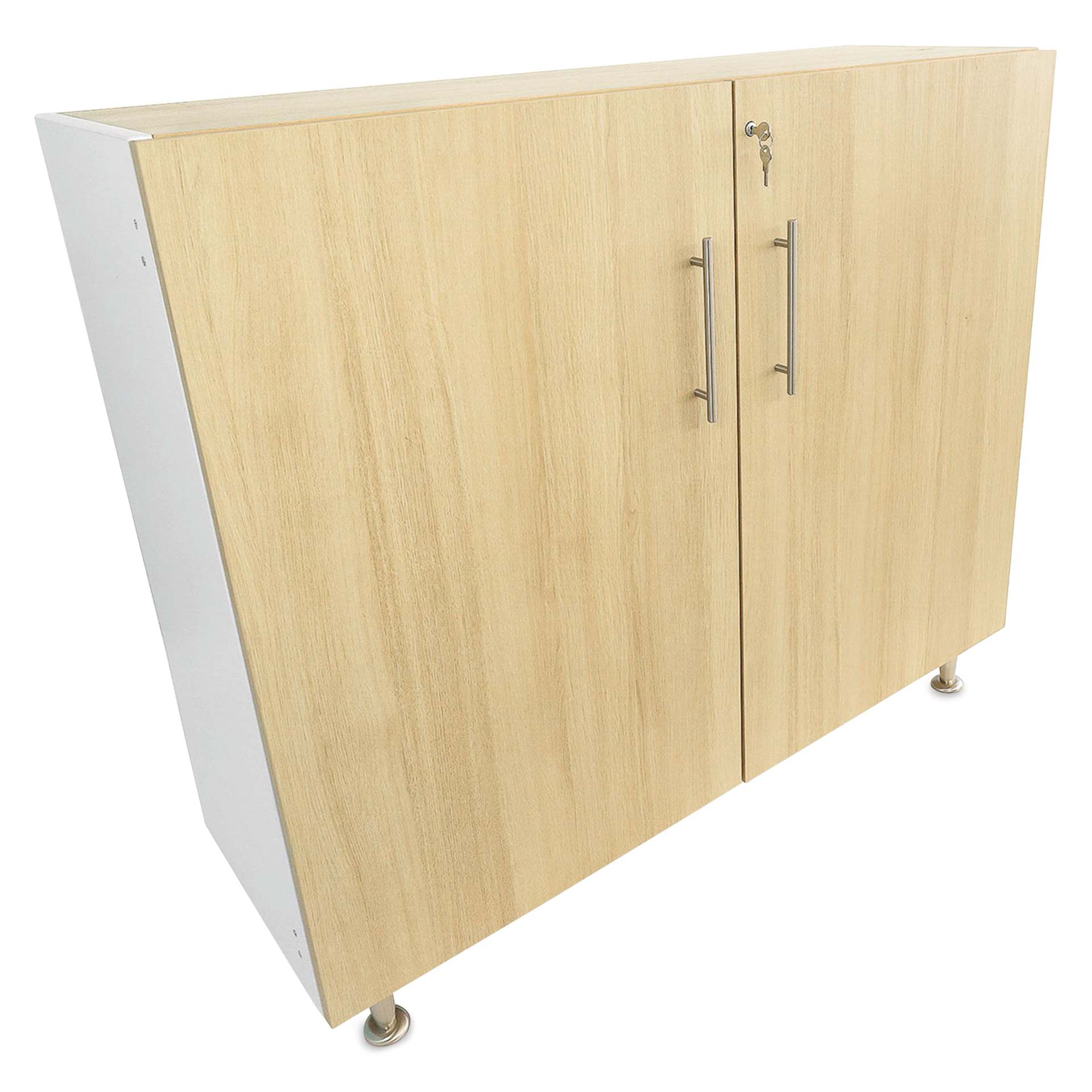 Whitney Brothers ElevatED Lockable Wall Cabinet, closed