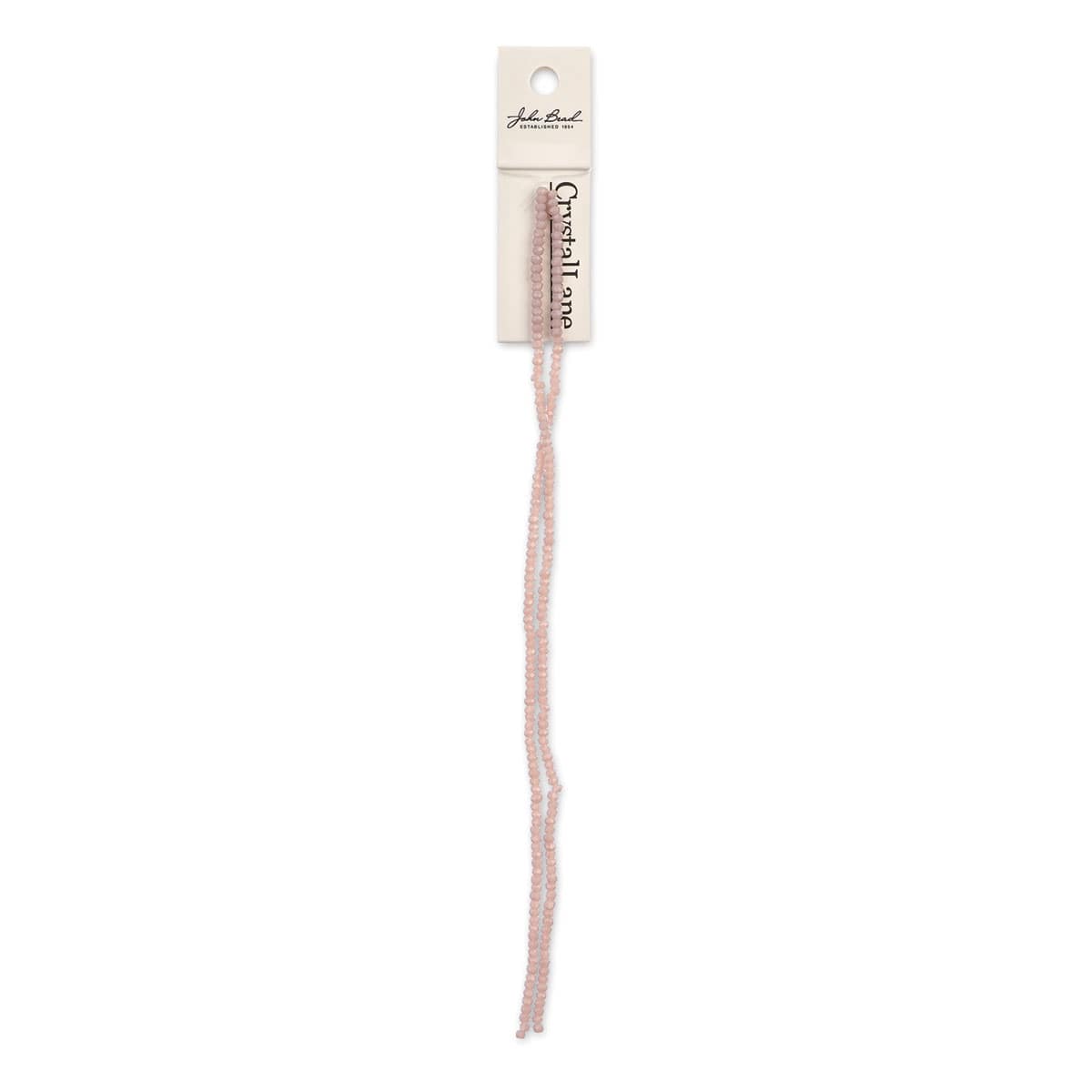 John Bead Crystal Lane Rondelle Bead Strands - Light Purple, Opaque, Iris, 7"