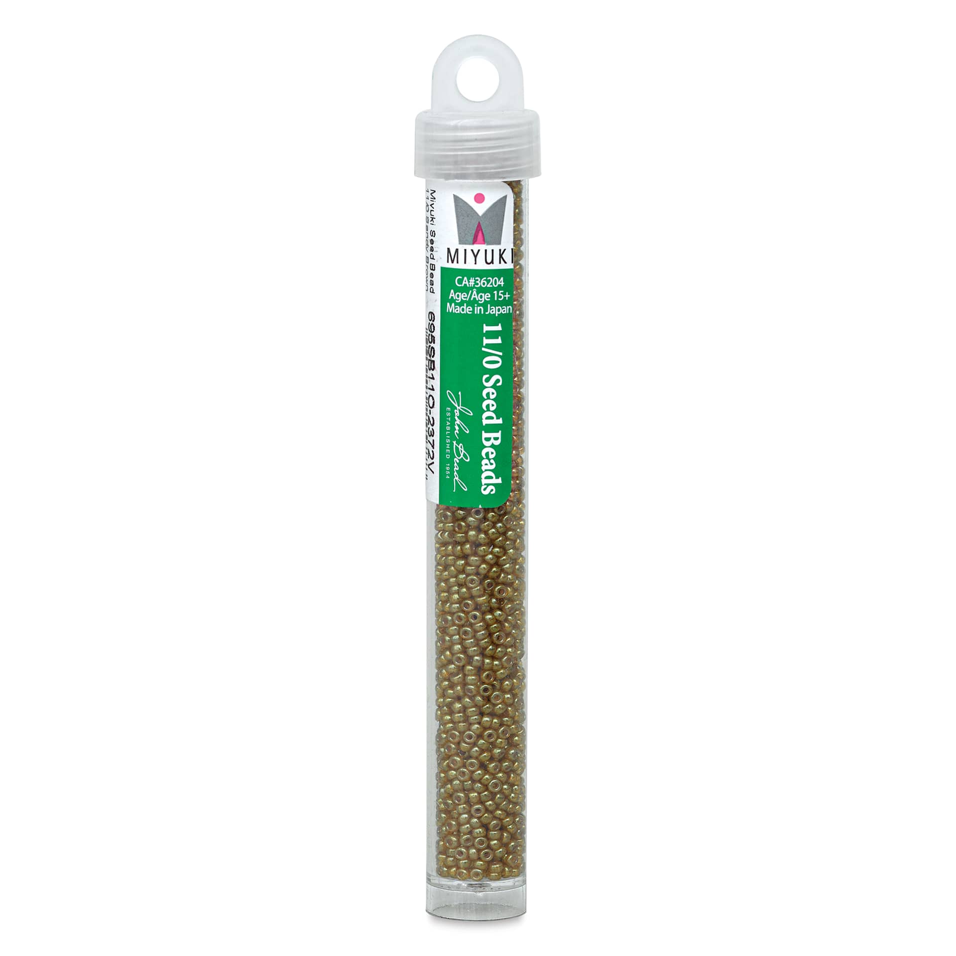 John Bead Miyuki Glass Seed Beads - Sandy Brown, 22g vial