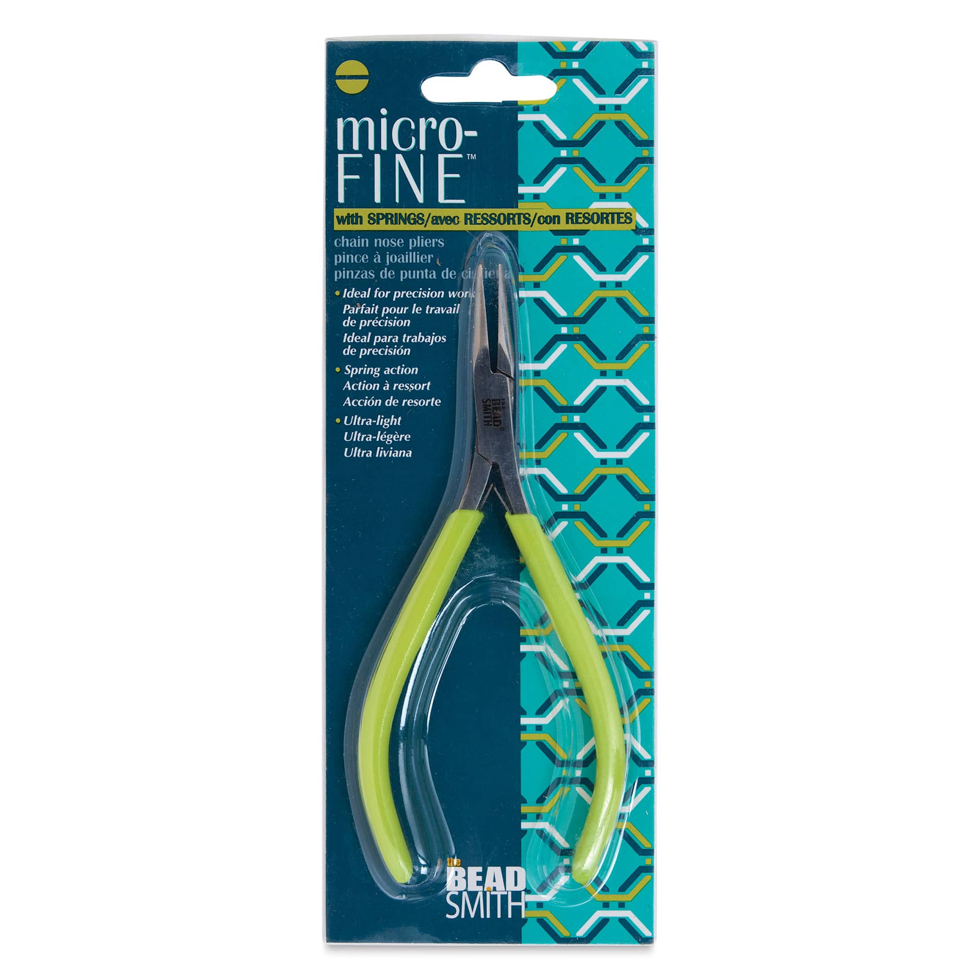 Beadsmith Micro-Fine Chain Nose Pliers, front of the packaging