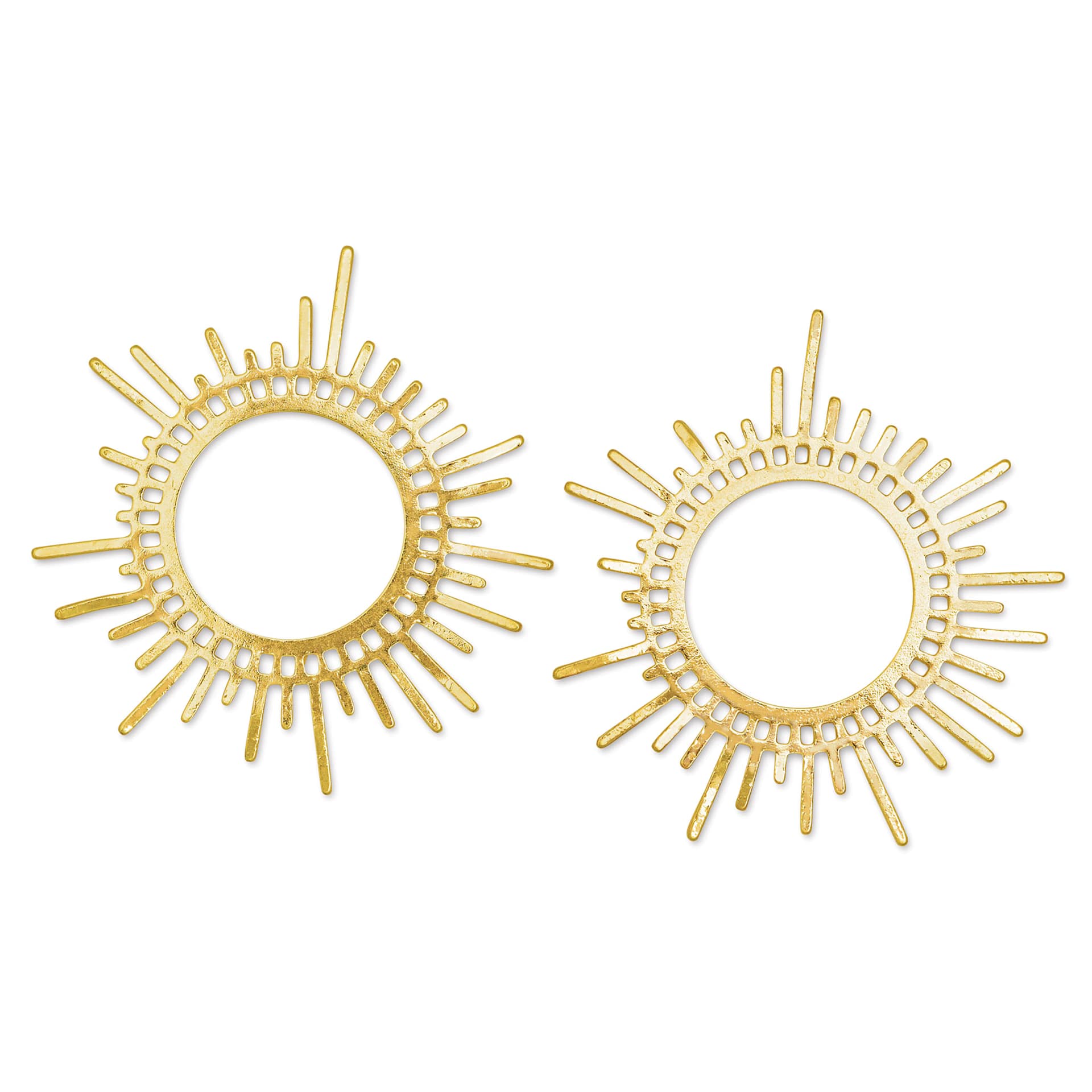 John Bead Beadwork Findings - Gold Sun, Pkg of 2