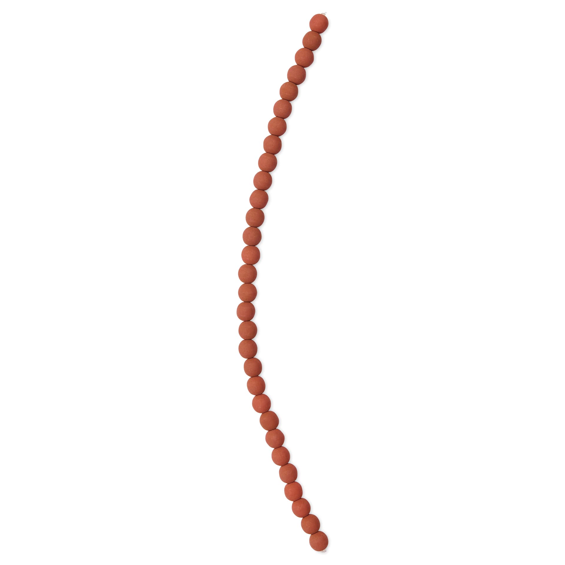 John Bead Czech Glass Preciosa Velvet Bead Strand - Round, Terracotta, 6 mm