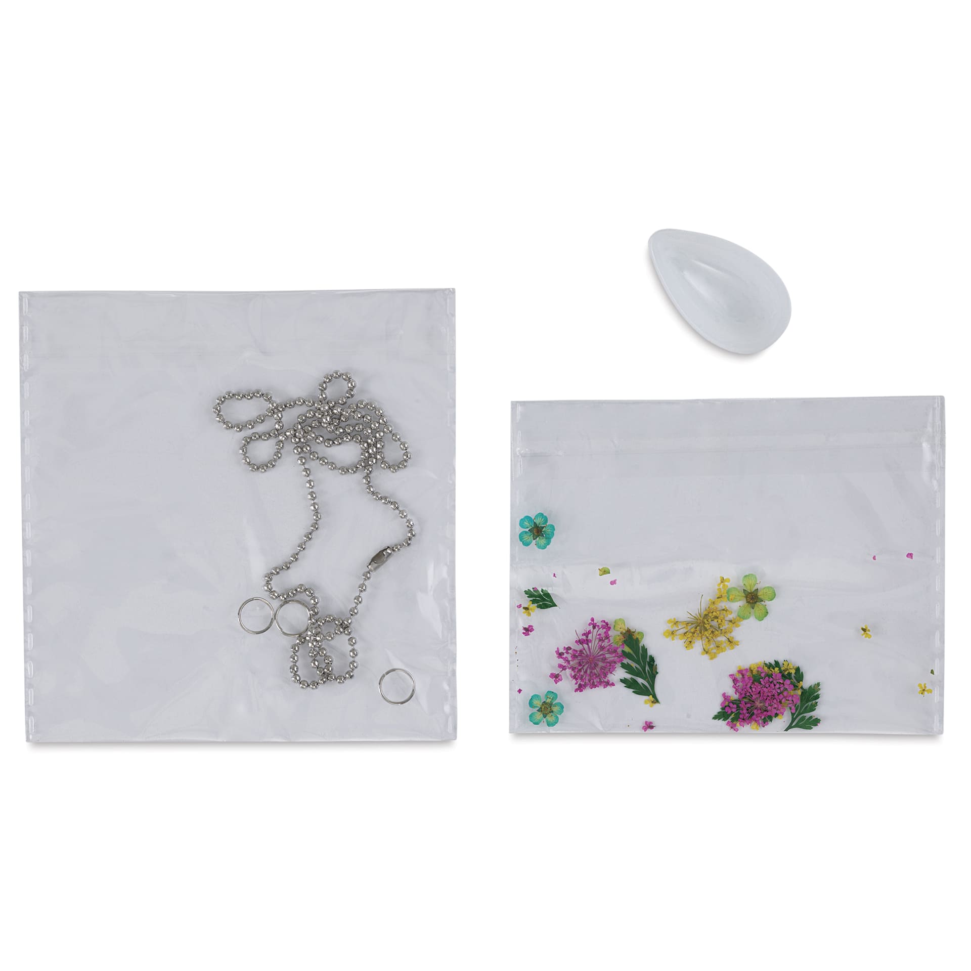 Jewelry Made By Me Teardrop Necklace UV Resin DIY Kit contents