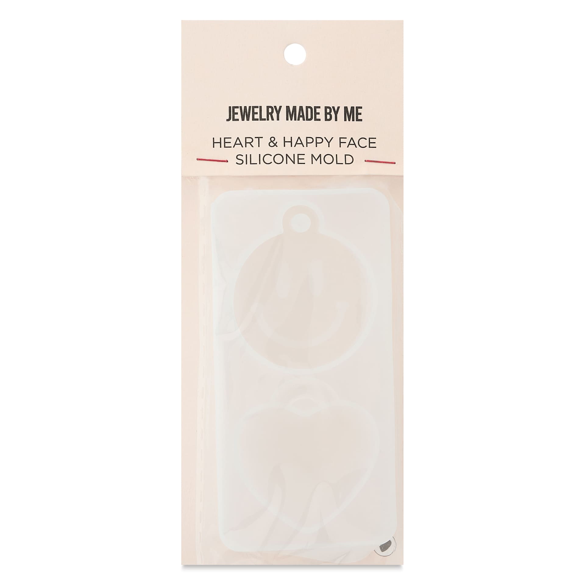 Jewelry Made By Me Pendant Silicone Mold - Happy Face and Heart front of packaging