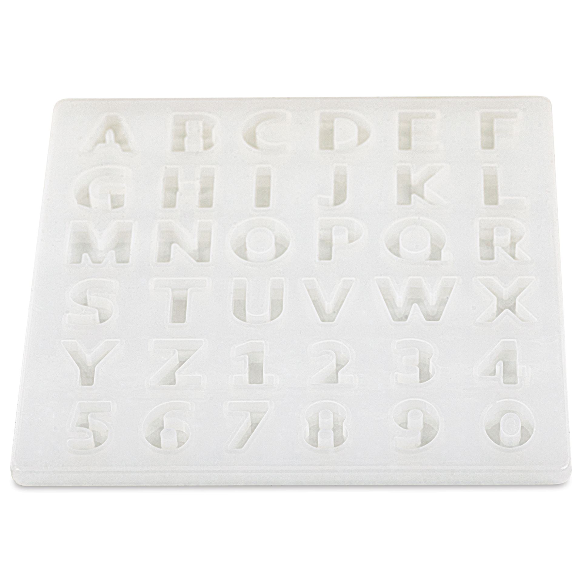 Jewelry Made By Me Alphabet Silicone Mold - Small angled