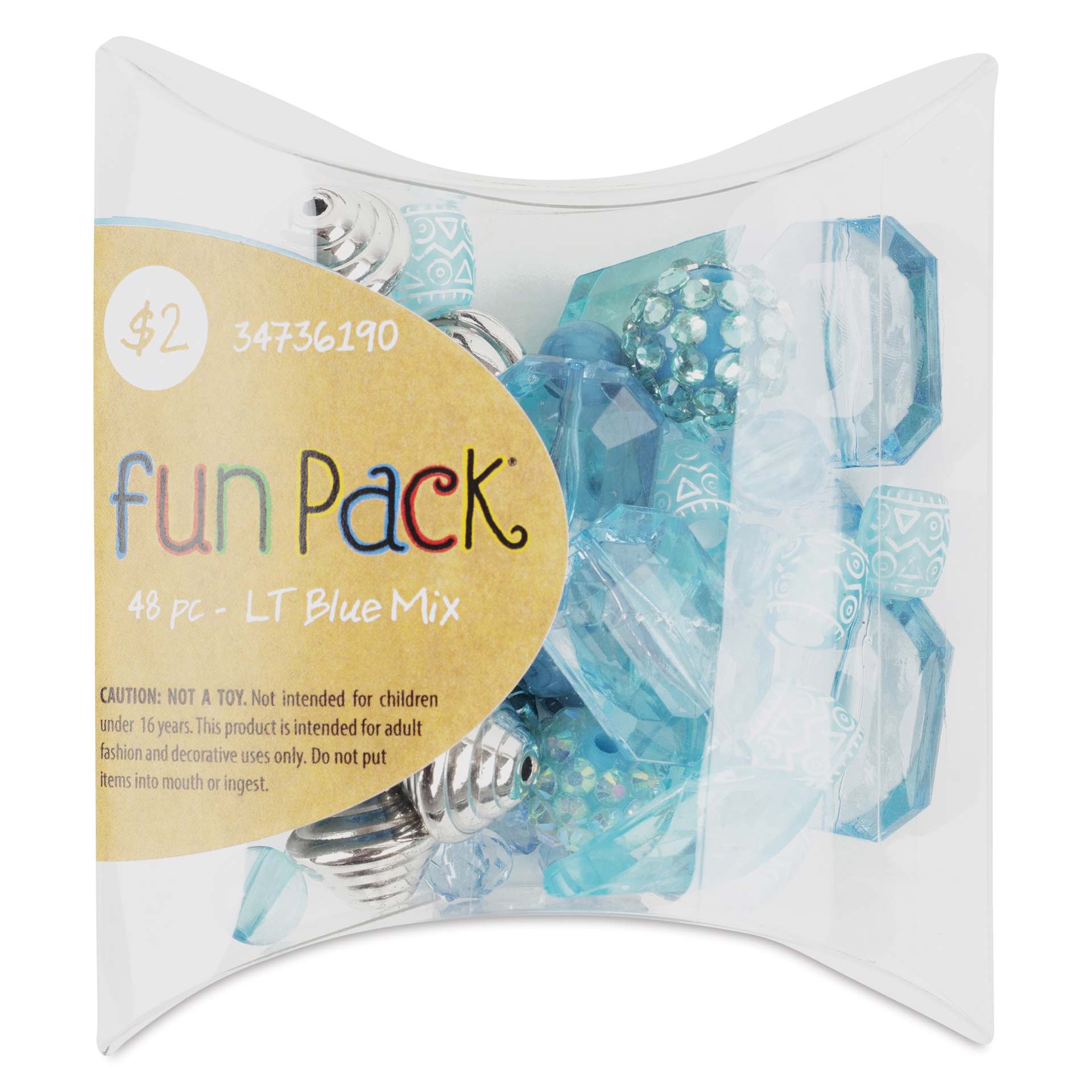 Cousin DIY Fun Pack Acrylic Bead Color Mix - Light Blue front of packaging