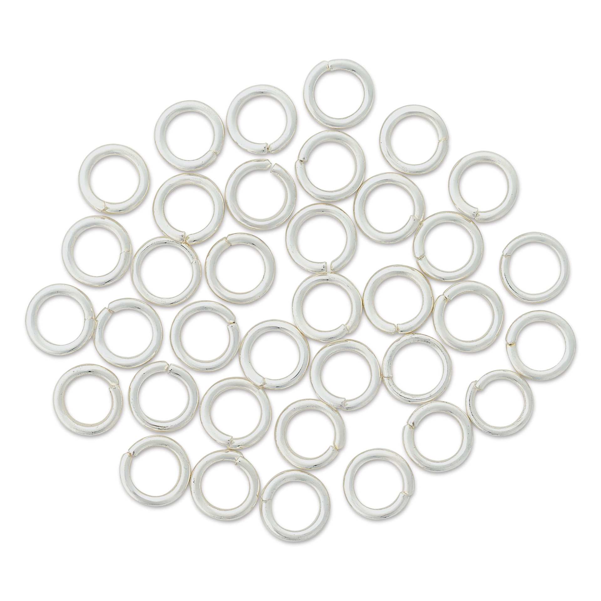 Cousin Plated Silver Elegance Open Jump Rings - Pkg of 35, 4 mm