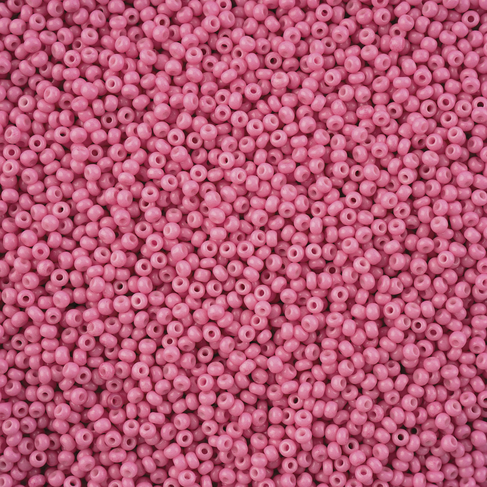 John Bead Solgel Chalk Dyed Czech Seed Beads - 11/0, Bubble Gum Pink