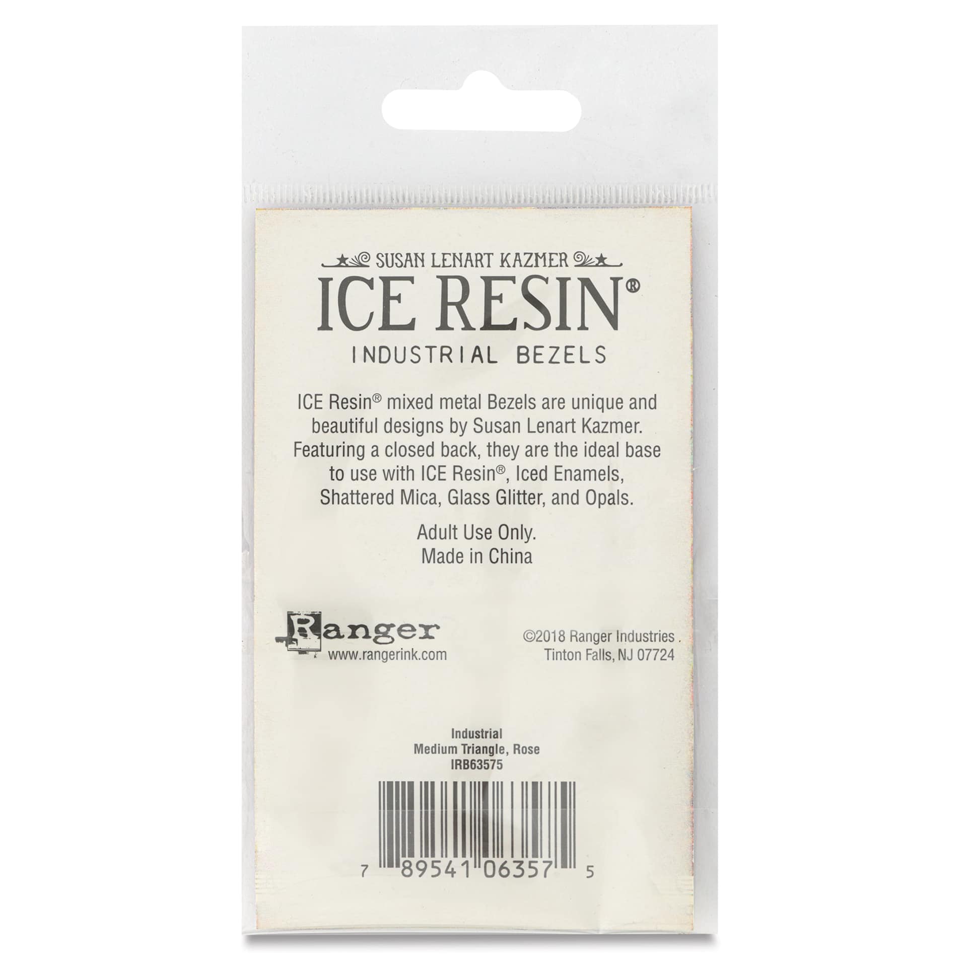 Ranger Ice Industrial Bezel - Triangle, Rose Gold, 5.0 cm x 1.8 cm - back of packaging